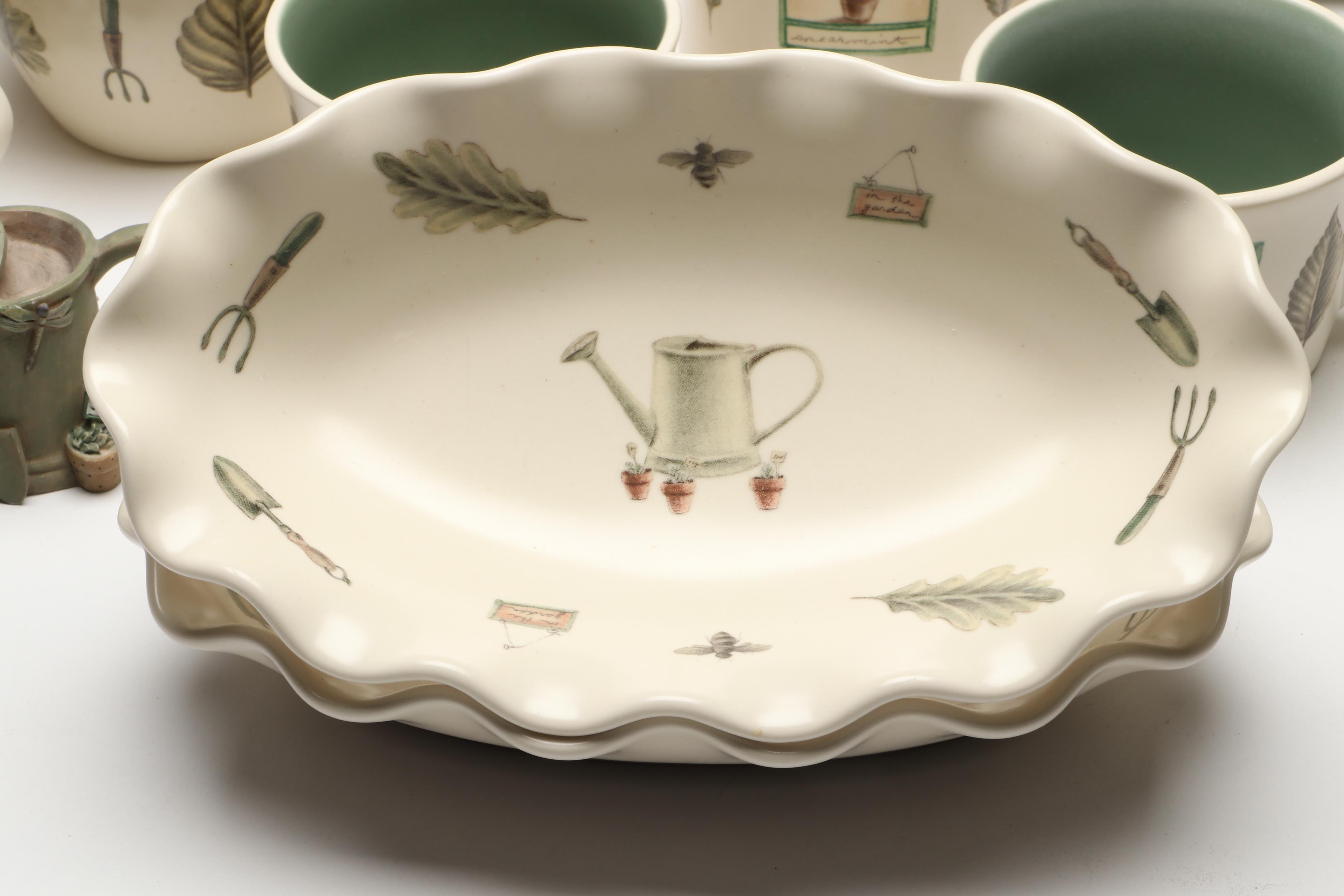 Pfaltzgraff "Naturewood" Birdhouse Cookie Jar, Teapot, and Other Tableware