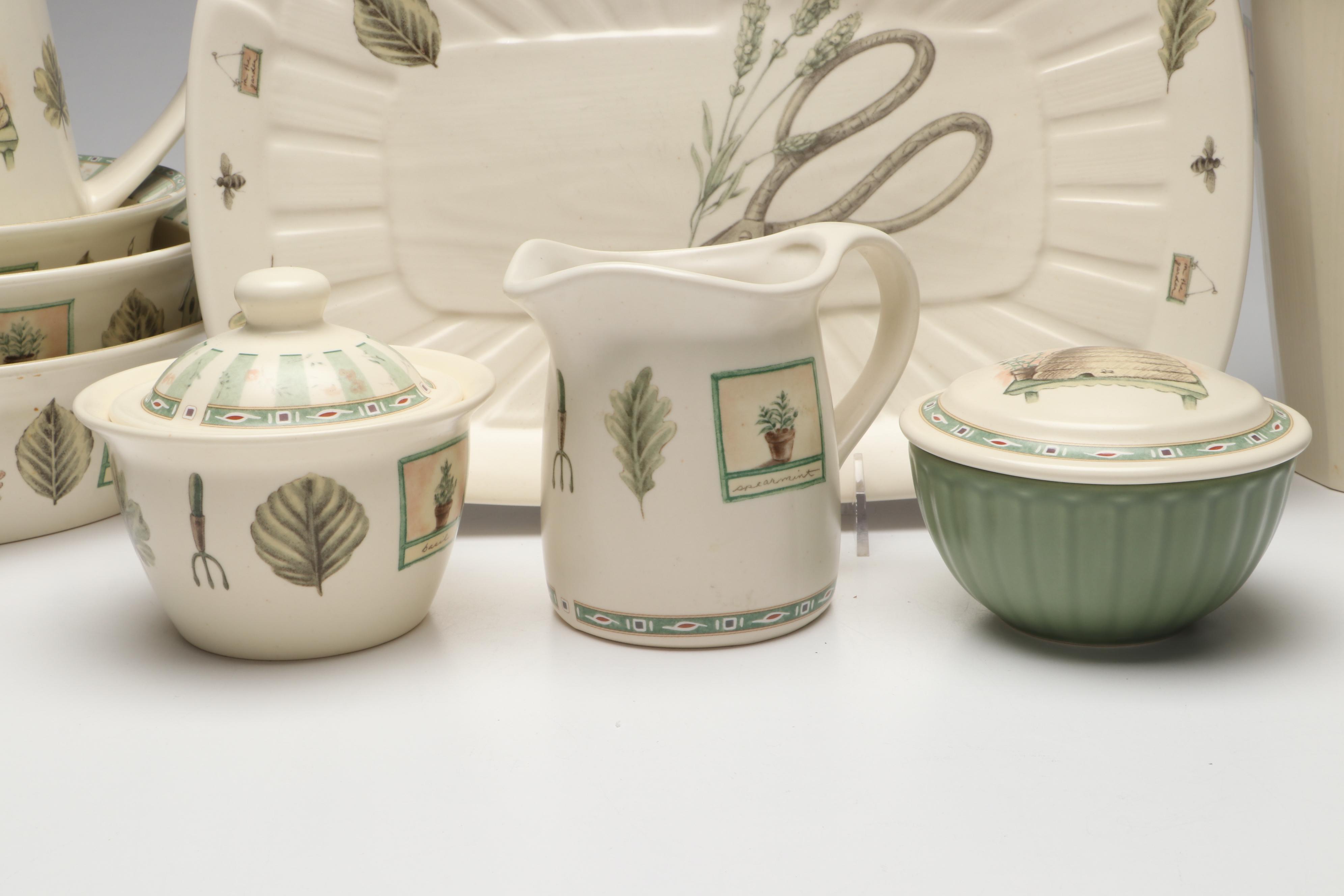 Pfaltzgraff "Naturewood" Birdhouse Cookie Jar, Teapot, and Other Tableware