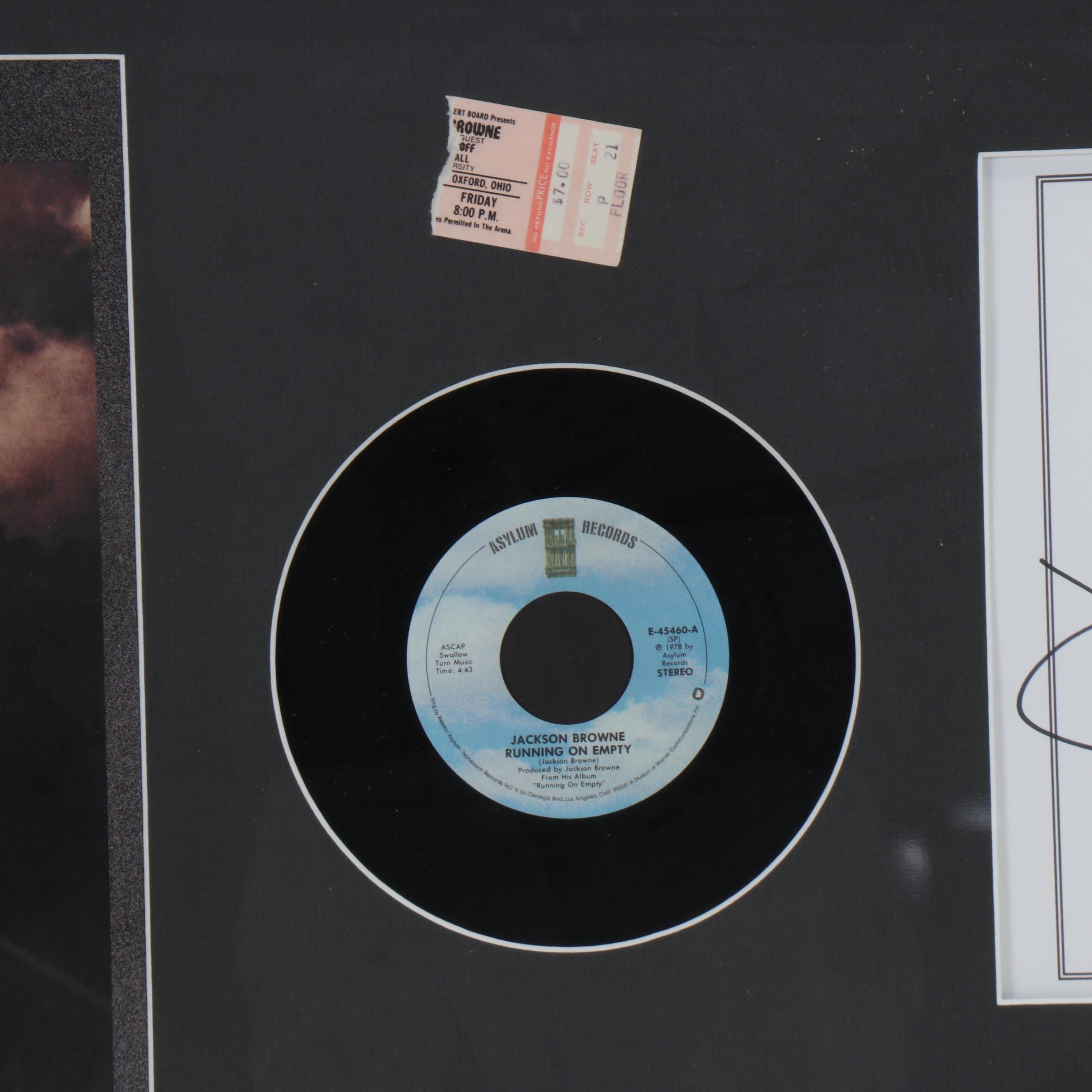 Jackson Browne Signed "Running on Empty" Lyrics with Records