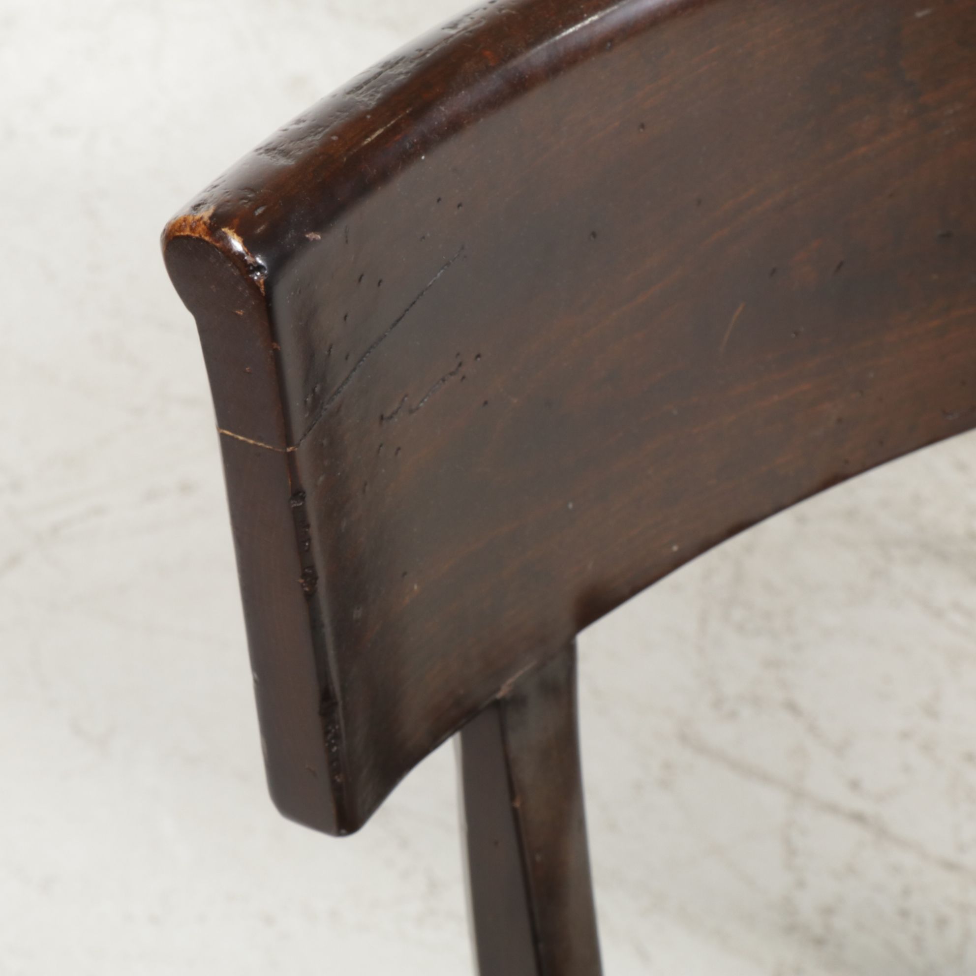 Regency Style Walnut Dining Chairs with Leather Upholstery, Set of Six