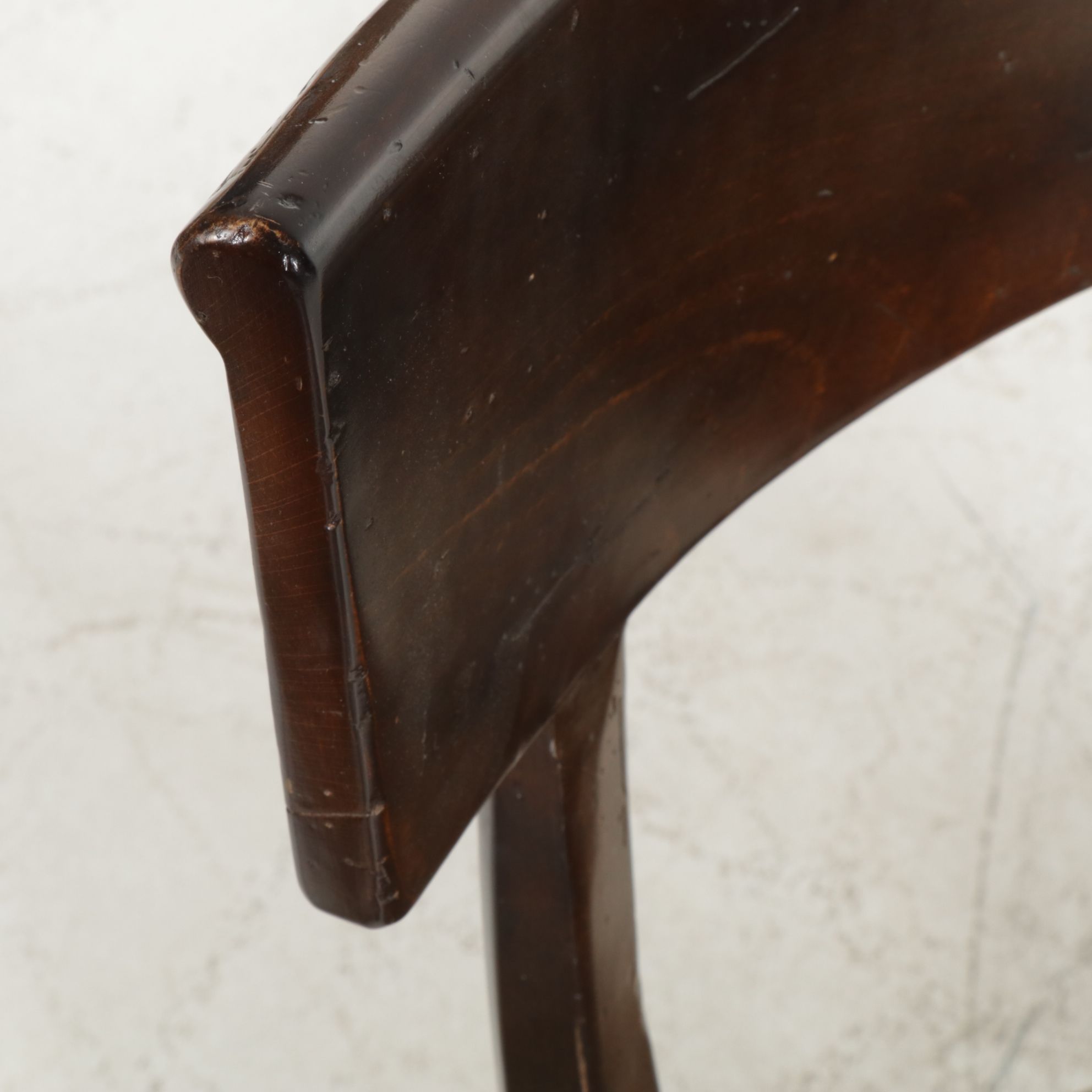 Regency Style Walnut Dining Chairs with Leather Upholstery, Set of Six