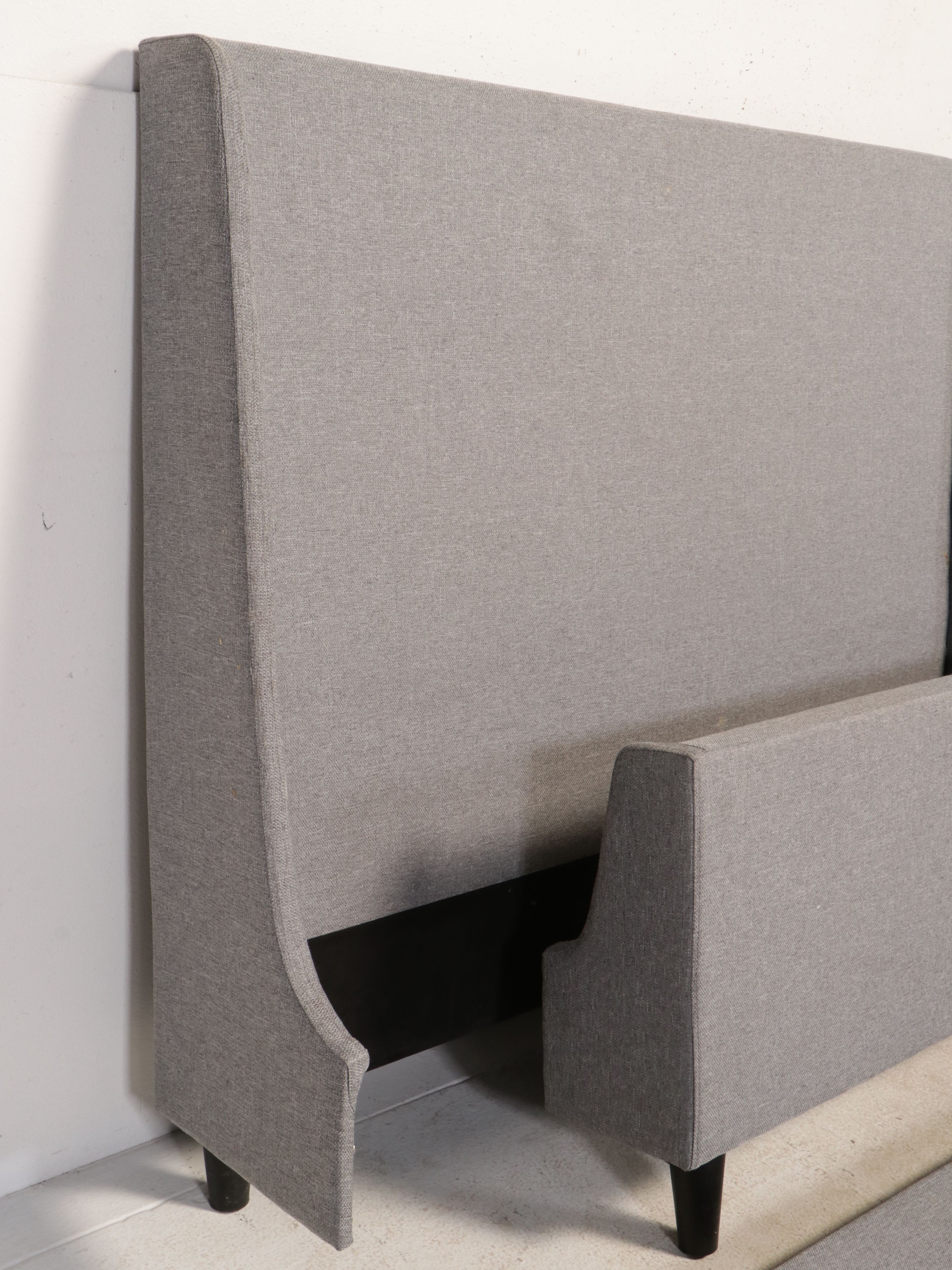 Contemporary Upholstered Bed Frame with Nightstands