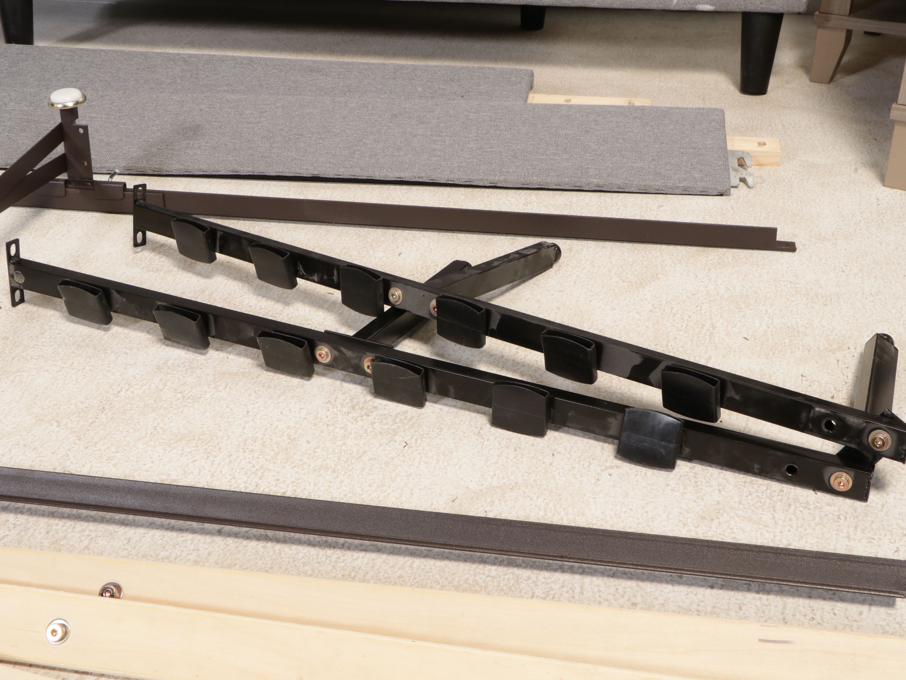 Contemporary Upholstered Bed Frame with Nightstands