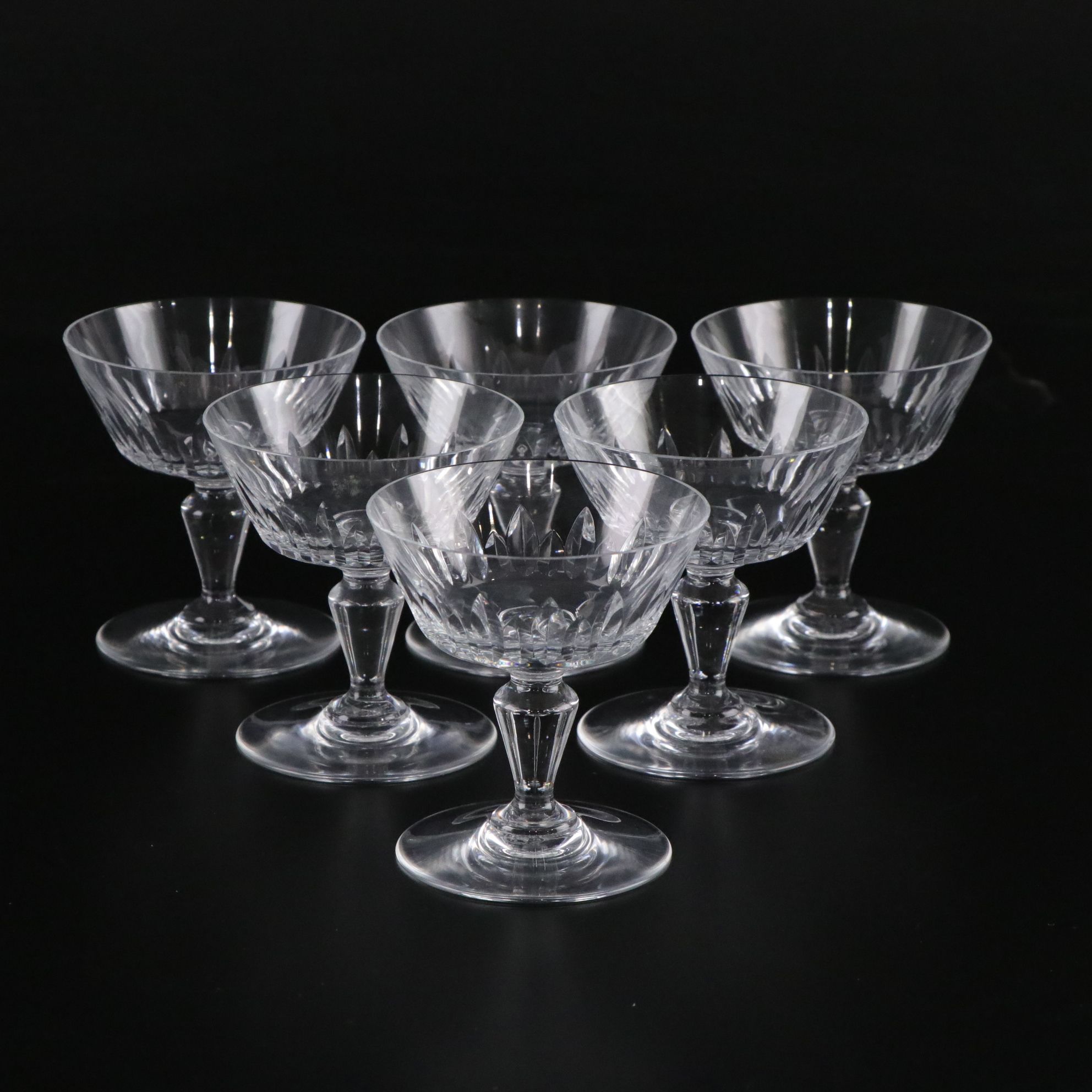 Baccarat "Biarritz" Crystal Tall Sherbet Glasses