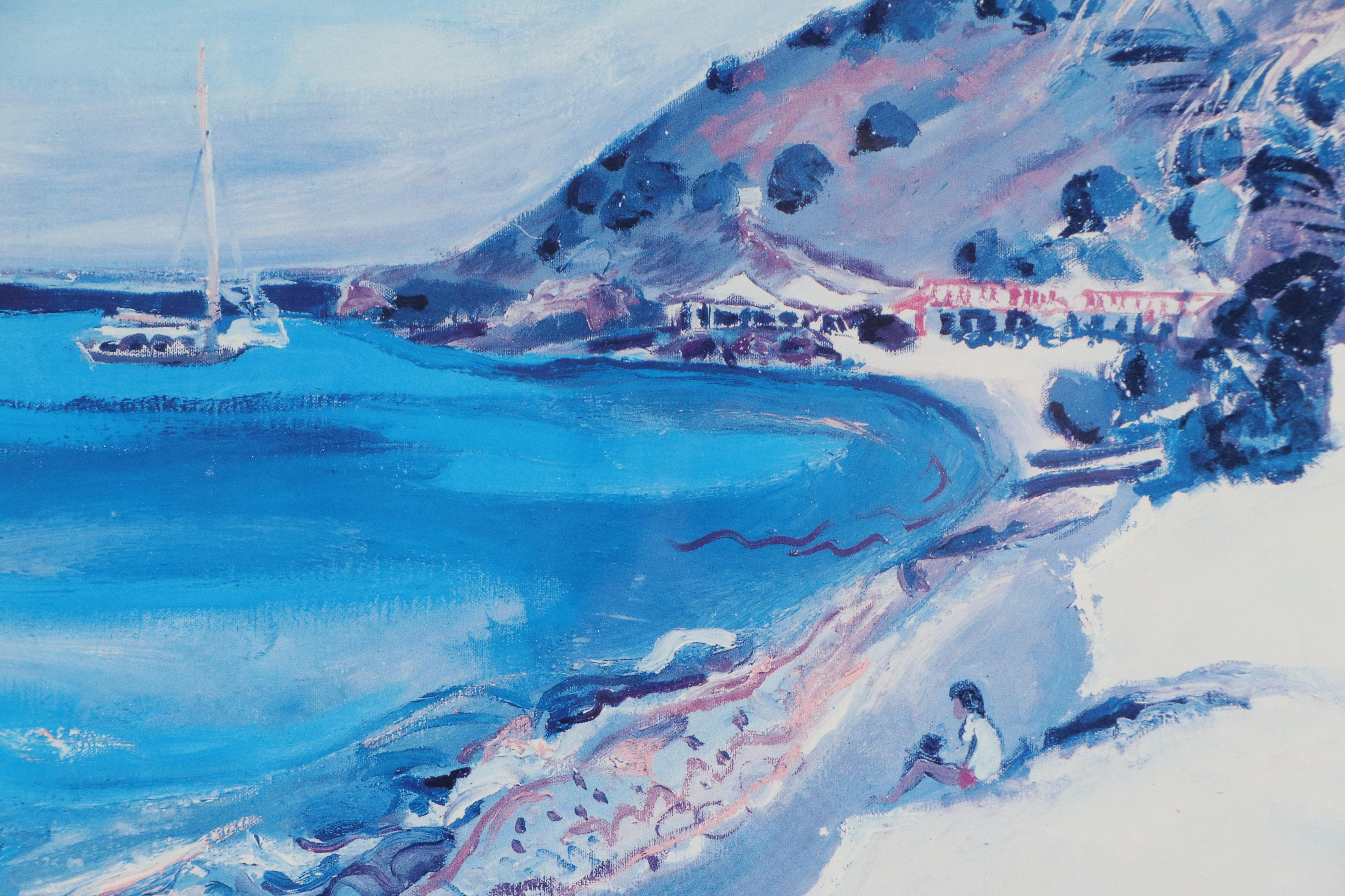 Alexandre Minguet Offset Lithograph "Plage de Grand-Case," 1990