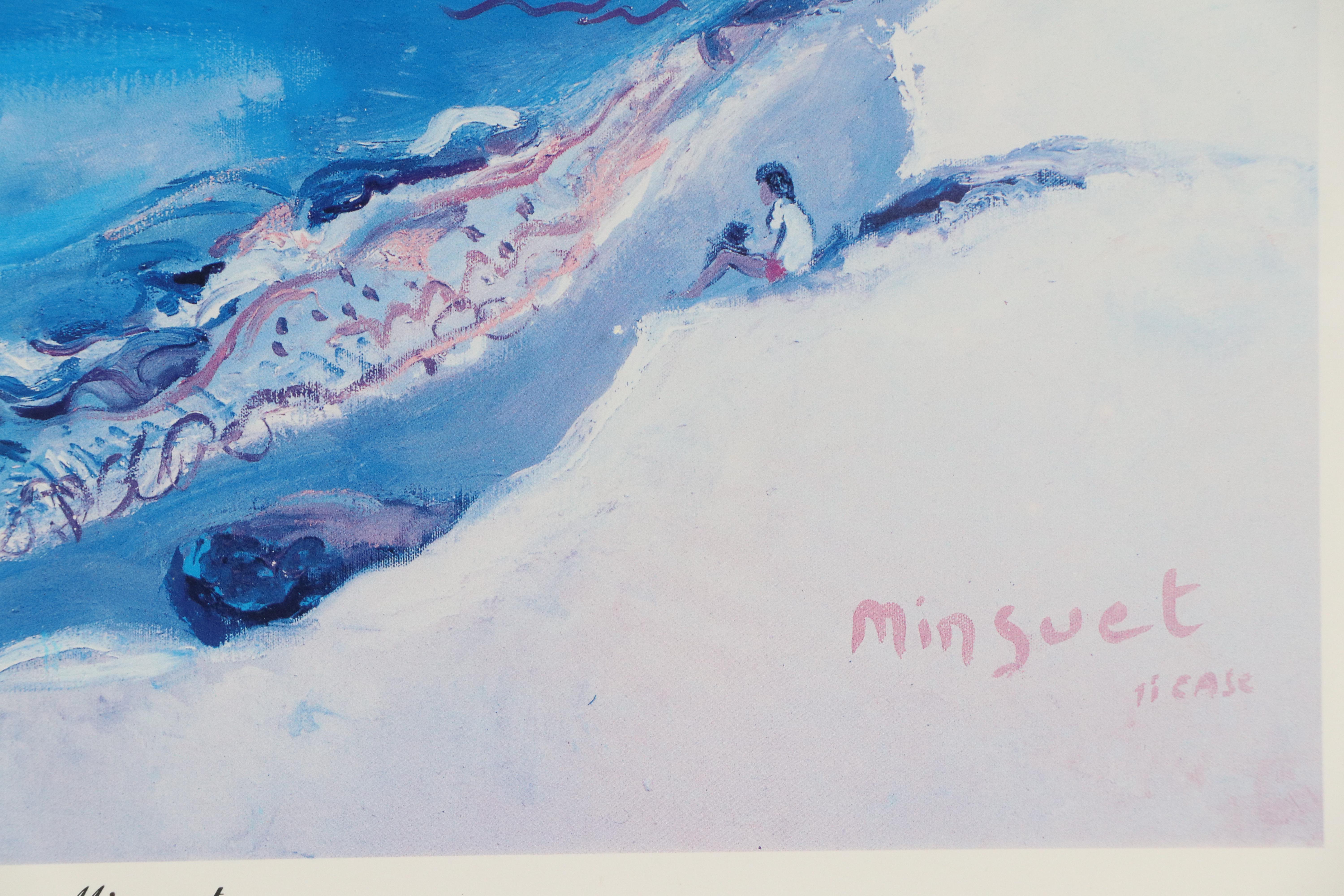 Alexandre Minguet Offset Lithograph "Plage de Grand-Case," 1990