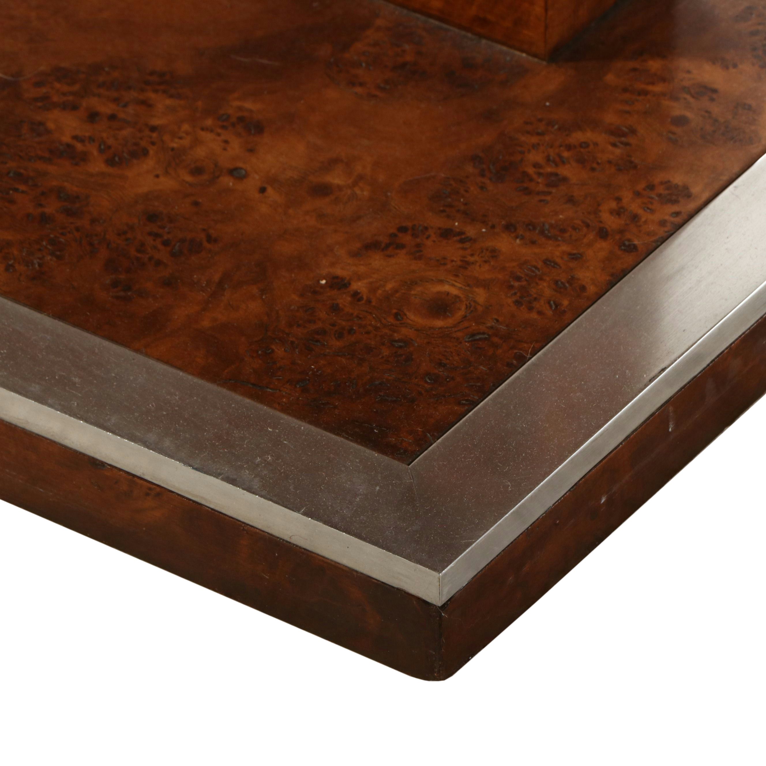 Thomasville Modernist Style Burl Wood Dining Table, Manner of Milo Baughman