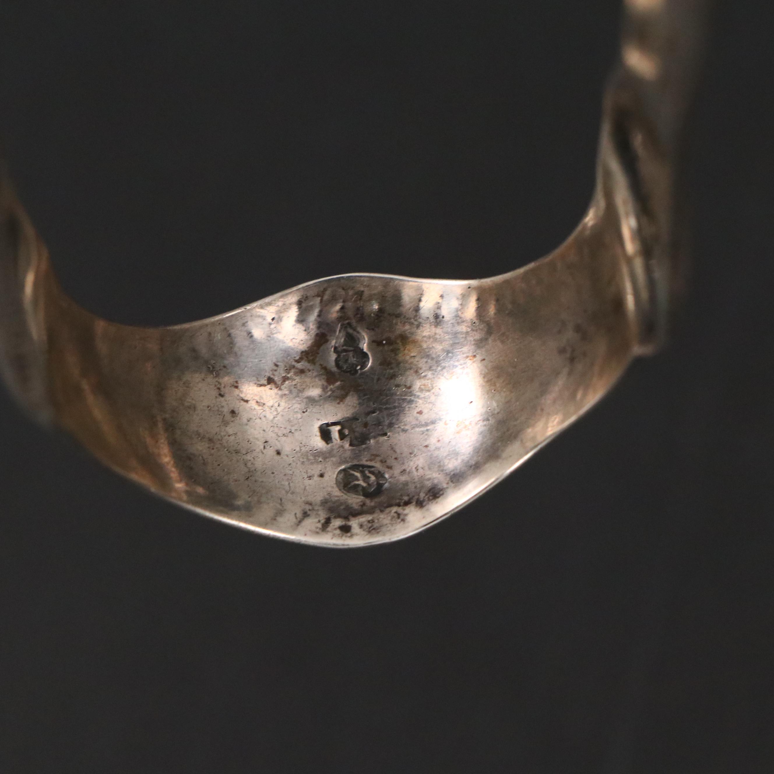 Antique Irish Sterling Silver Tongs, Mid-18th Century