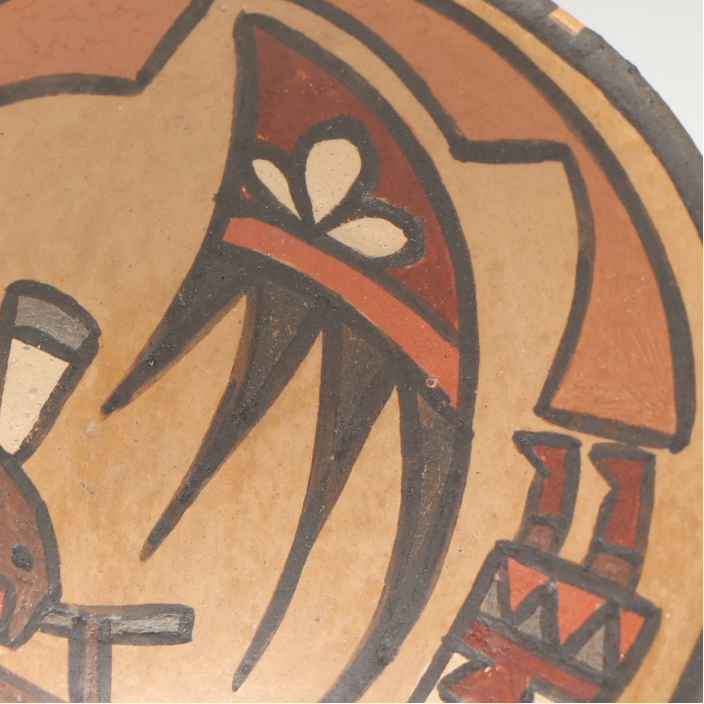 Lois Gutierrez Polychrome Kokopelli Miniature Pueblo Pottery Plate