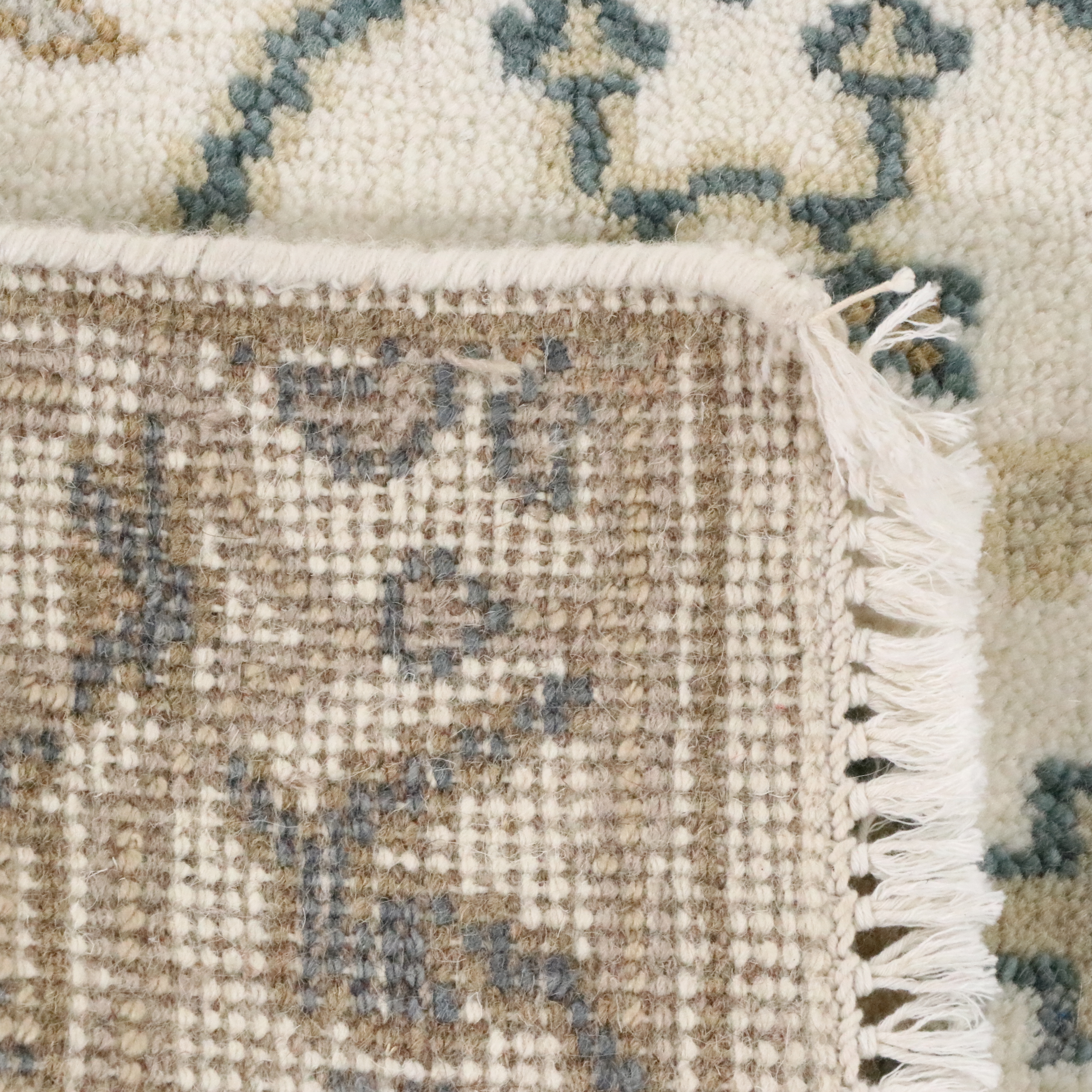 2'7 x 11'11 Hand-Knotted Indo-Turkish Oushak Carpet Runner