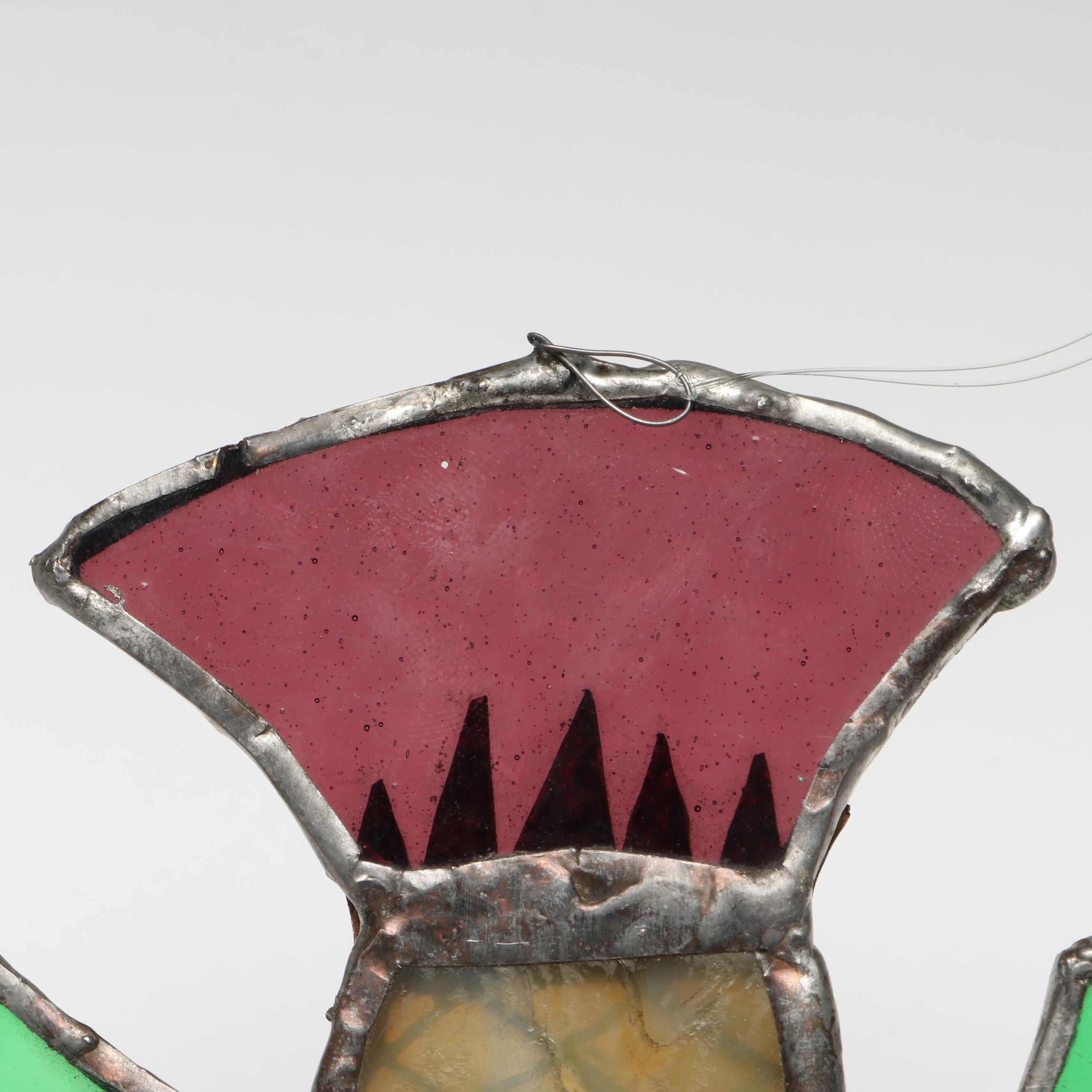 Hummingbird and Thistle Stained Glass Suncatchers