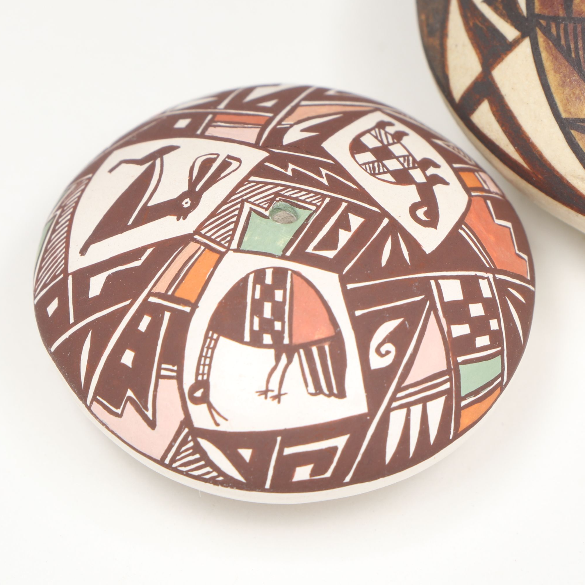 Diane Lewis Acoma Miniature Pueblo Pottery Seed Pots