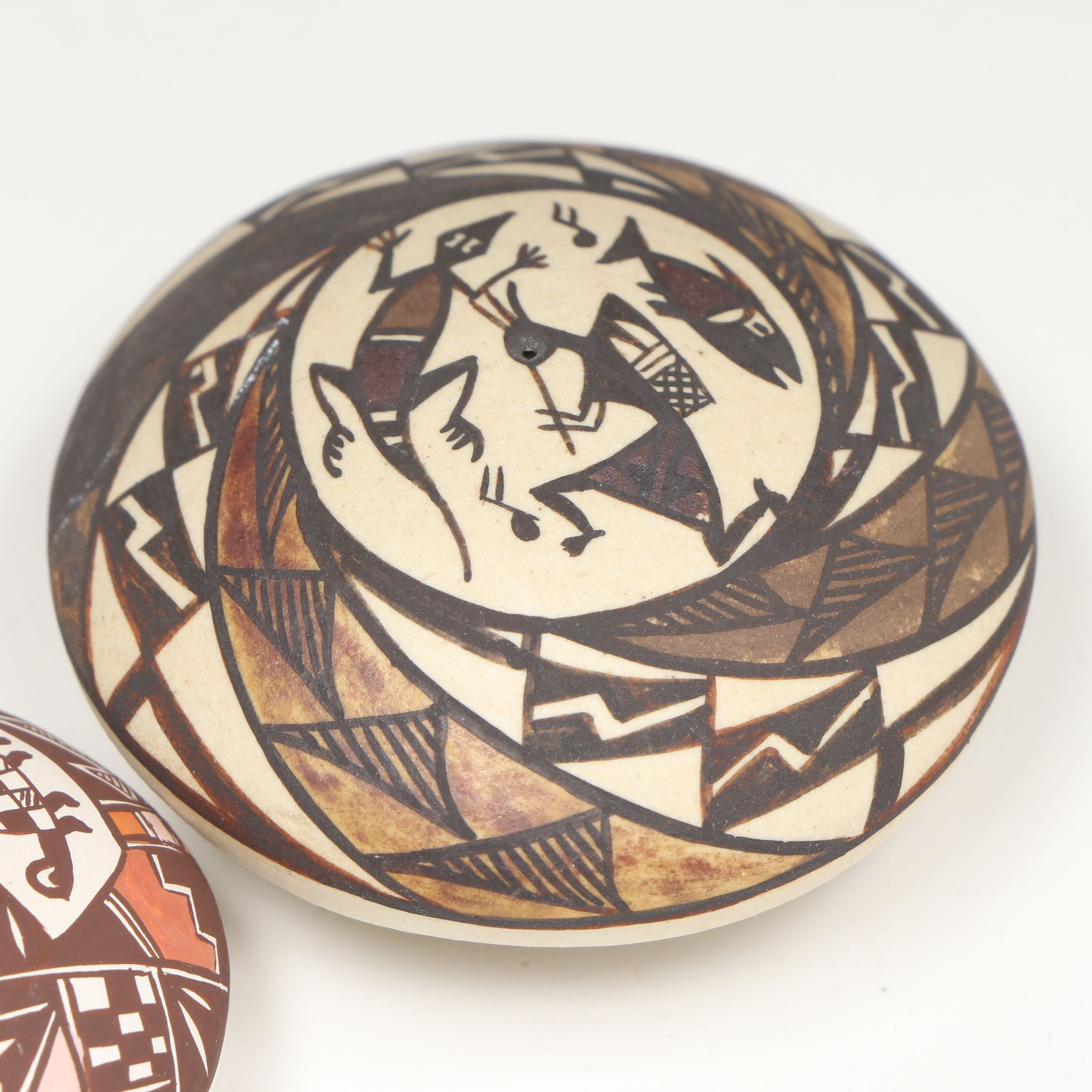 Diane Lewis Acoma Miniature Pueblo Pottery Seed Pots