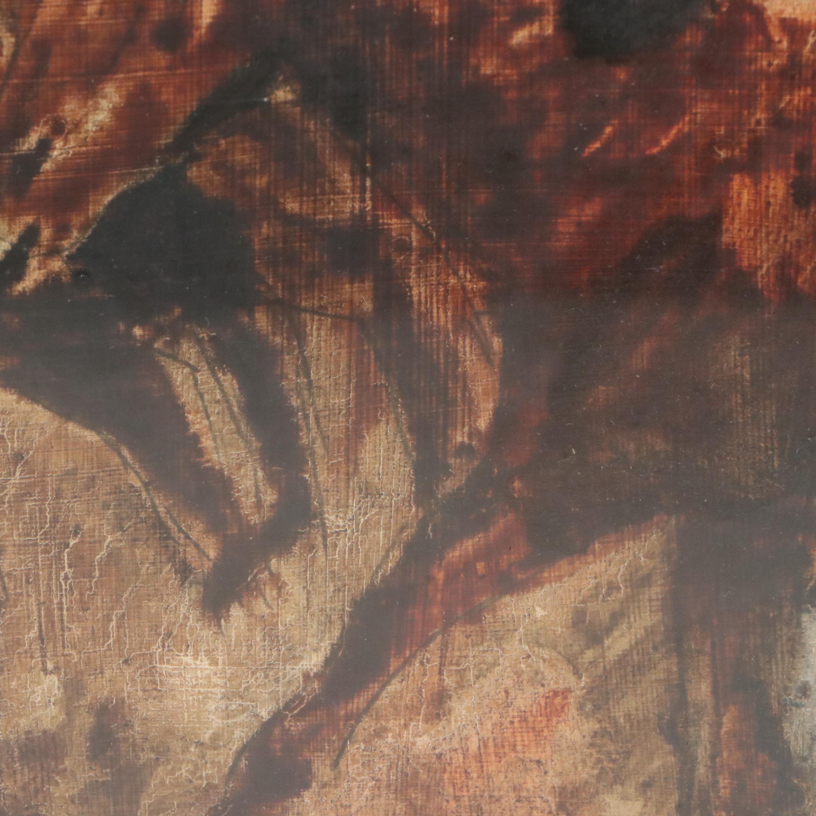 Watercolor Painting of Stampeding Horses, 20th Century