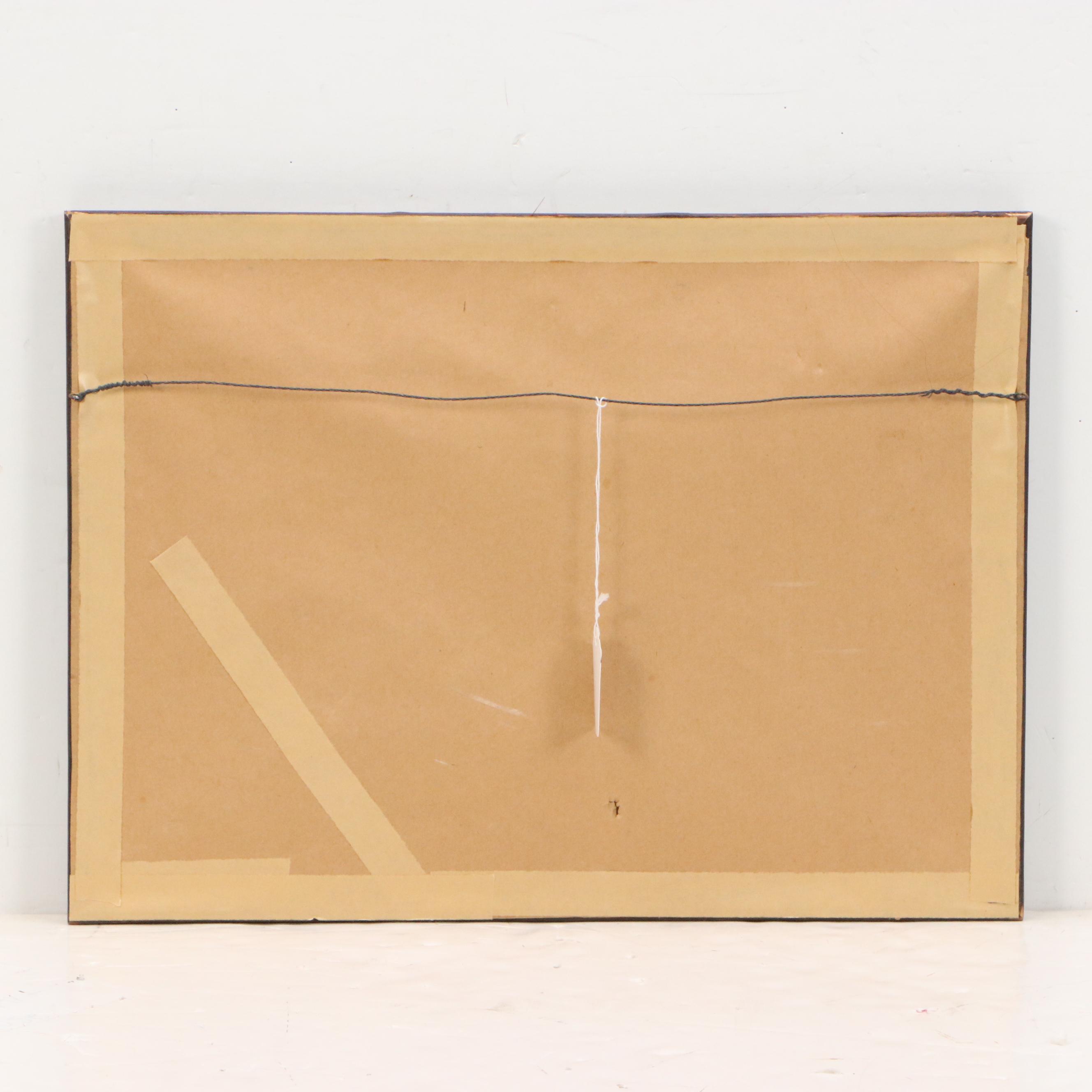 Watercolor Painting of Stampeding Horses, 20th Century