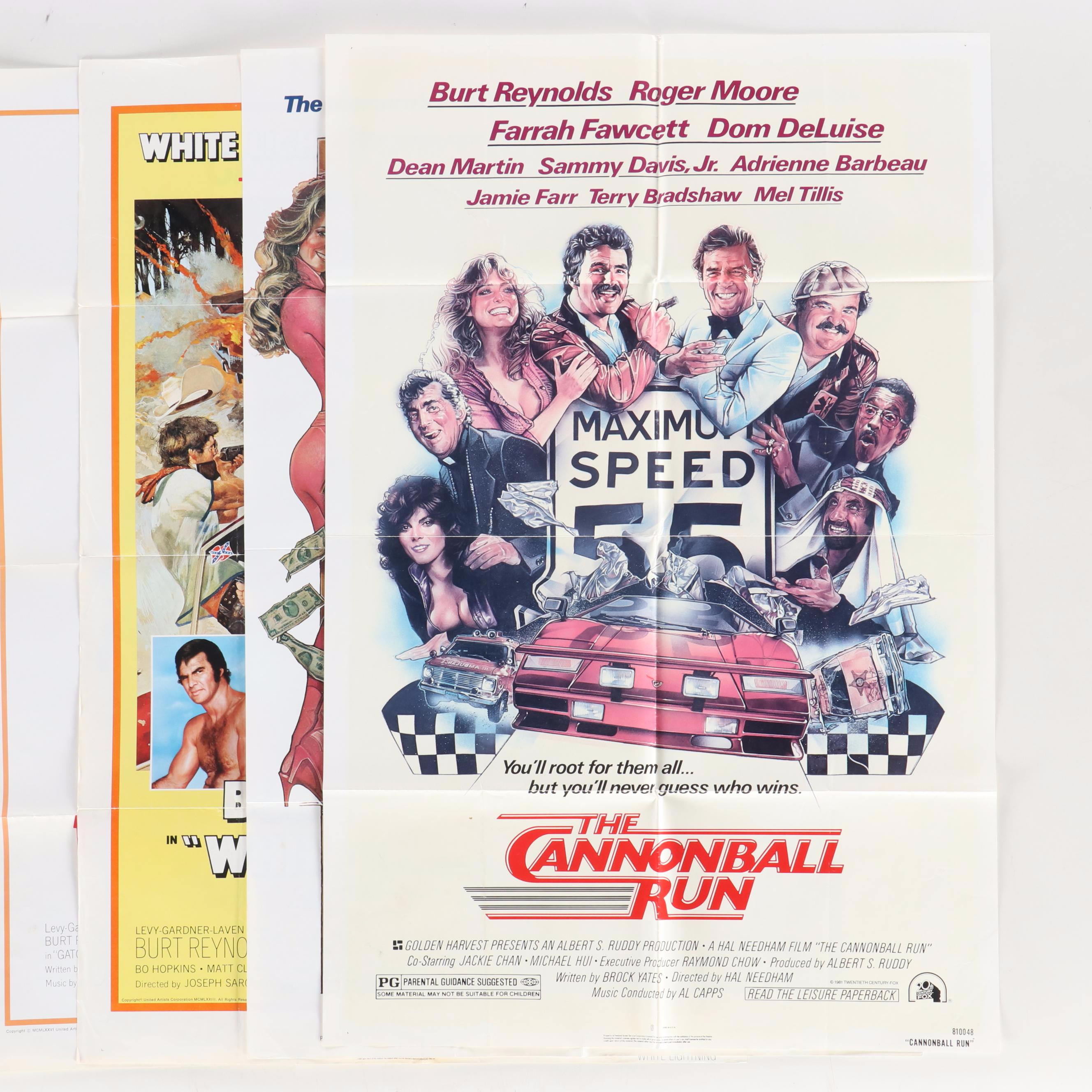Burt Reynolds "The Cannonball Run" and More Movie Posters, 1970s-1980s