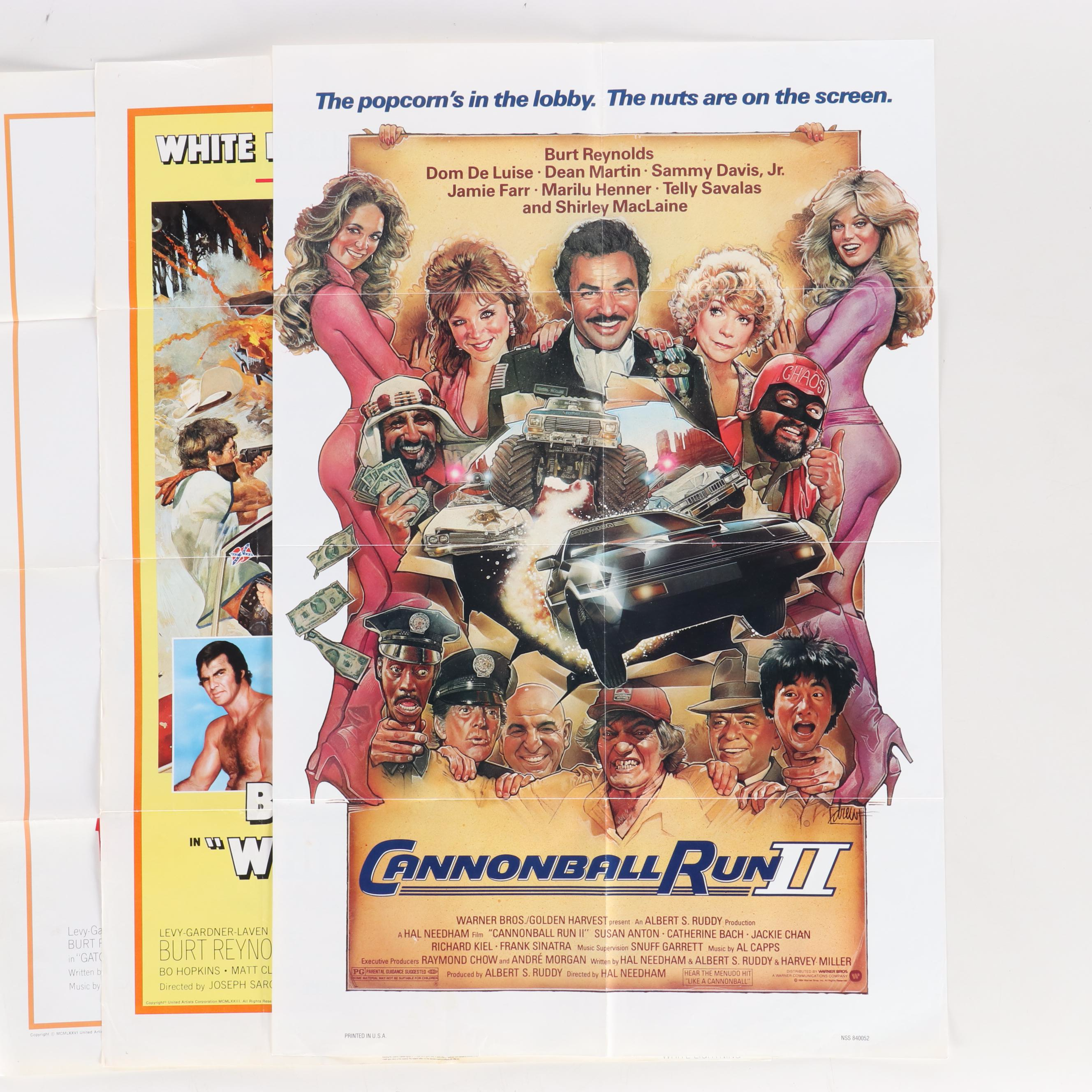 Burt Reynolds "The Cannonball Run" and More Movie Posters, 1970s-1980s