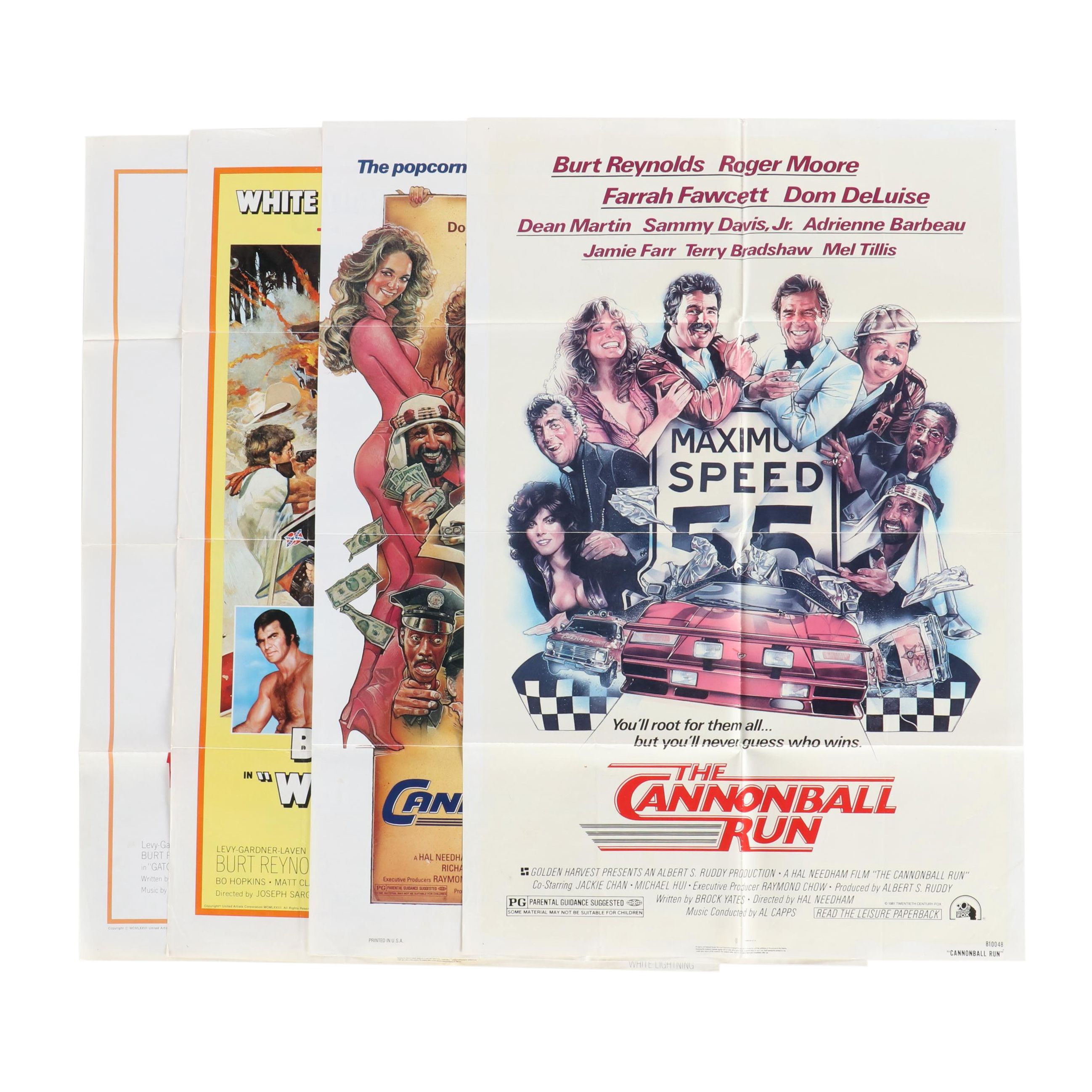Burt Reynolds "The Cannonball Run" and More Movie Posters, 1970s-1980s