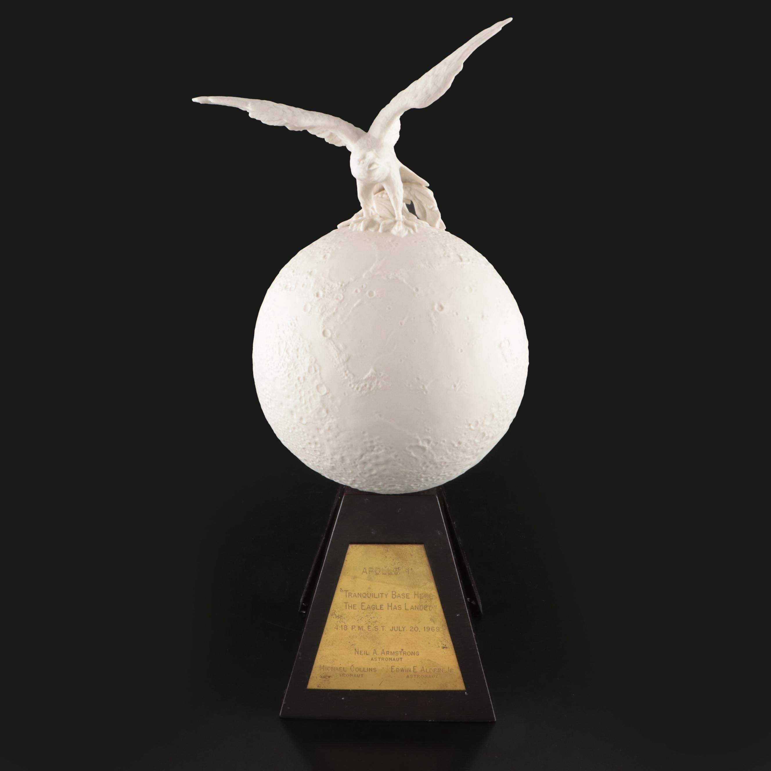 Cybis "Tranquility Base Apollo 11 Moon Mission" Porcelain Sculpture