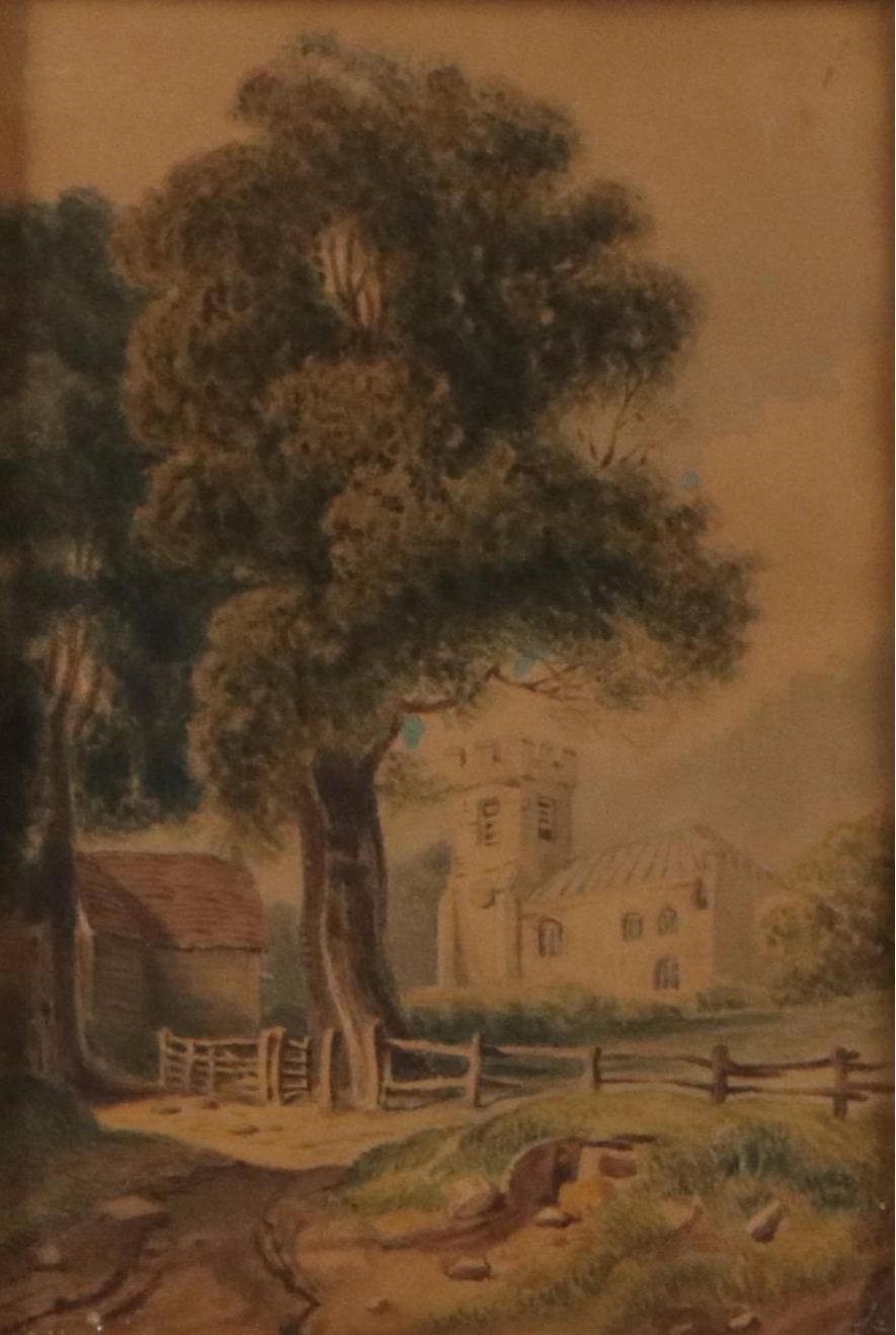 Morey English School Watercolor Landscape, Late 18th or Early 19th Century