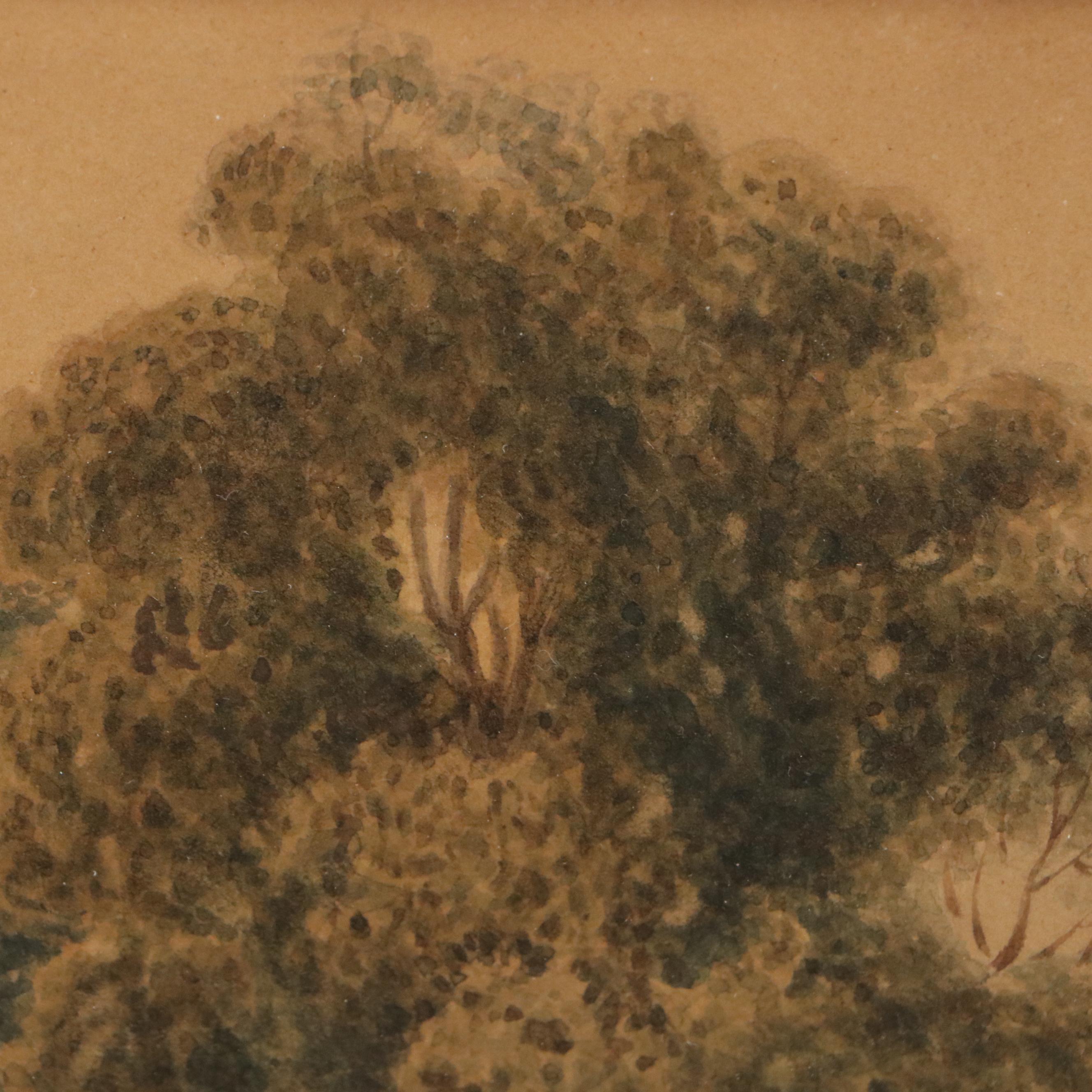 Morey English School Watercolor Landscape, Late 18th or Early 19th Century