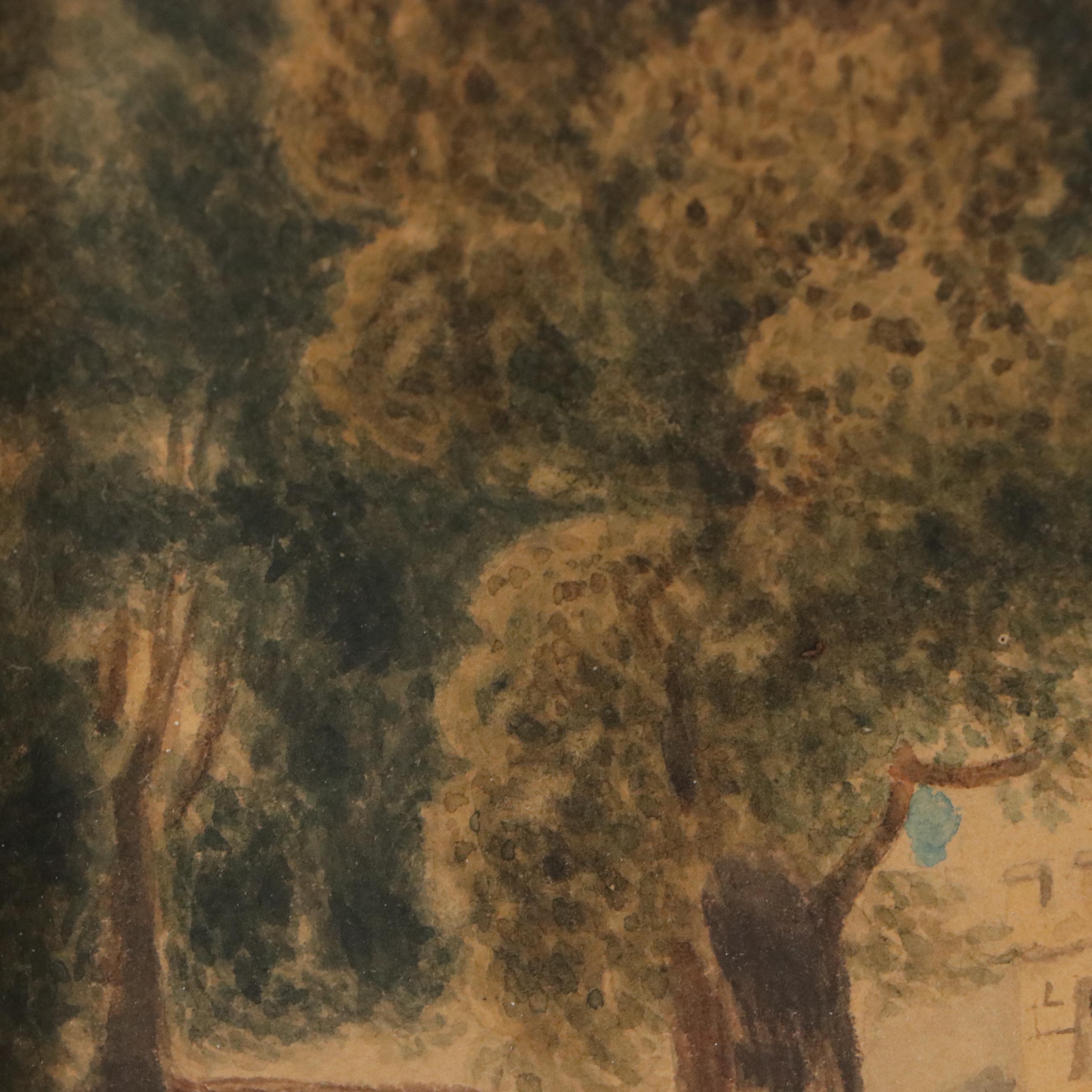 Morey English School Watercolor Landscape, Late 18th or Early 19th Century