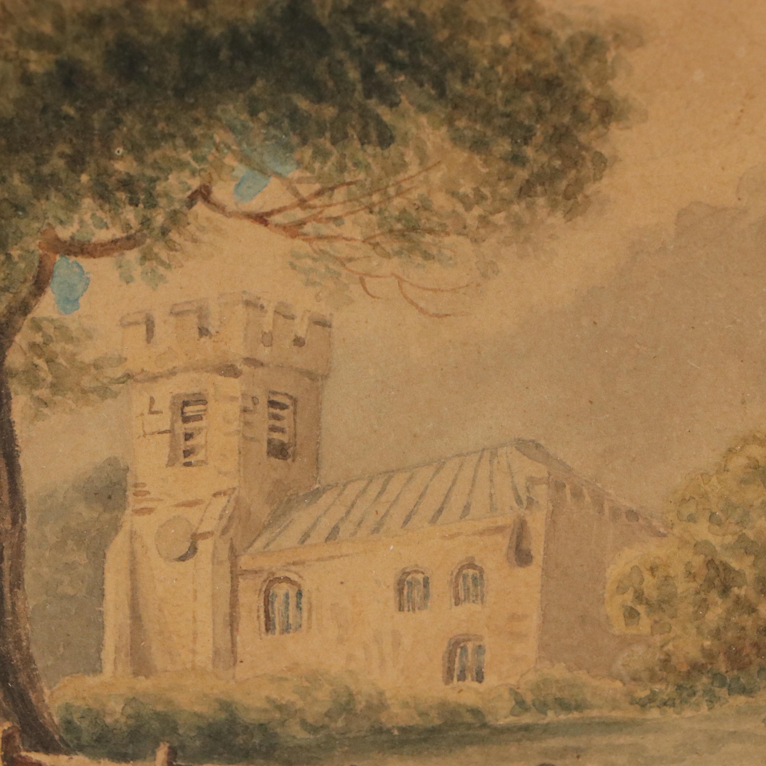 Morey English School Watercolor Landscape, Late 18th or Early 19th Century