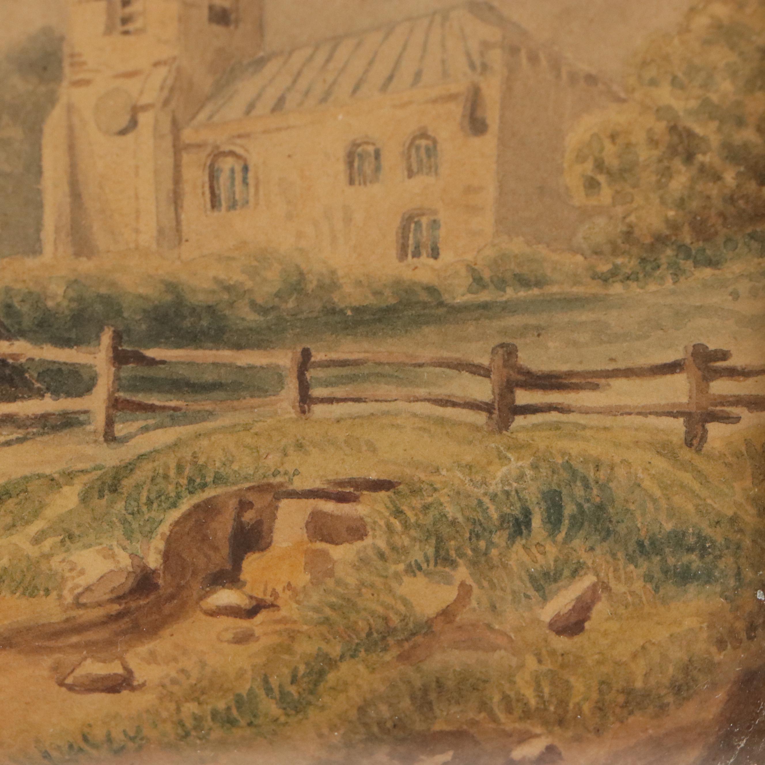 Morey English School Watercolor Landscape, Late 18th or Early 19th Century