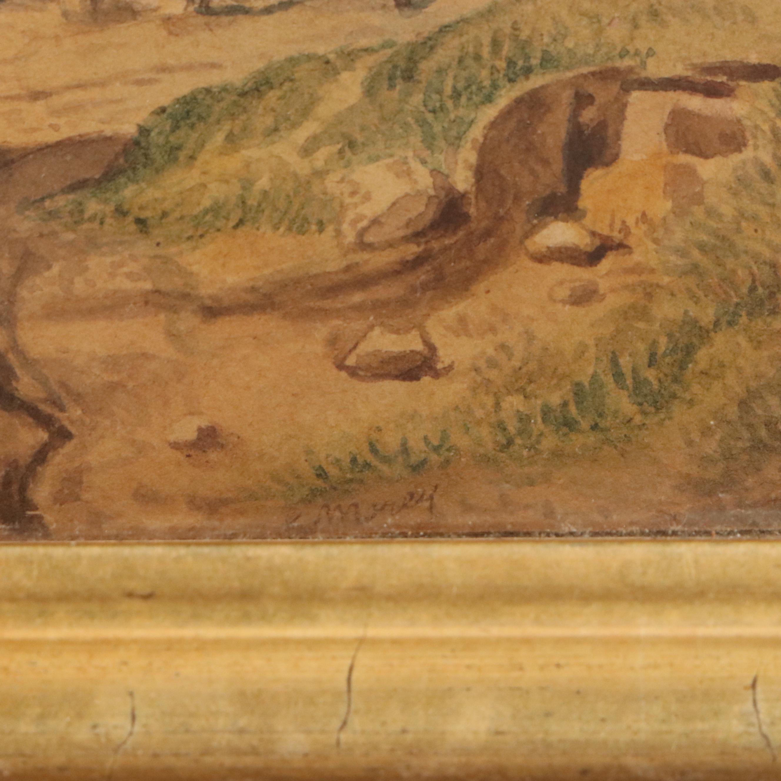 Morey English School Watercolor Landscape, Late 18th or Early 19th Century