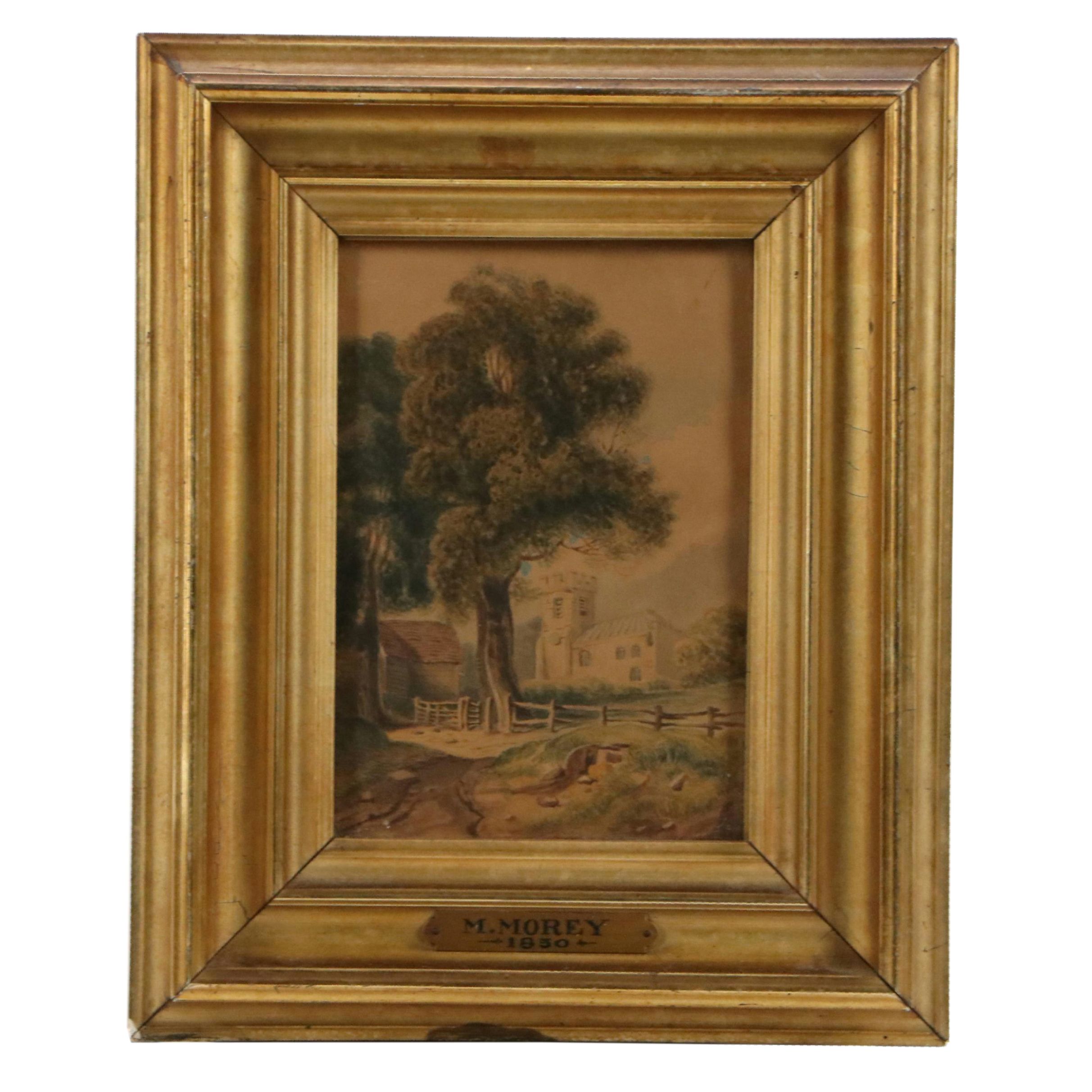 Morey English School Watercolor Landscape, Late 18th or Early 19th Century