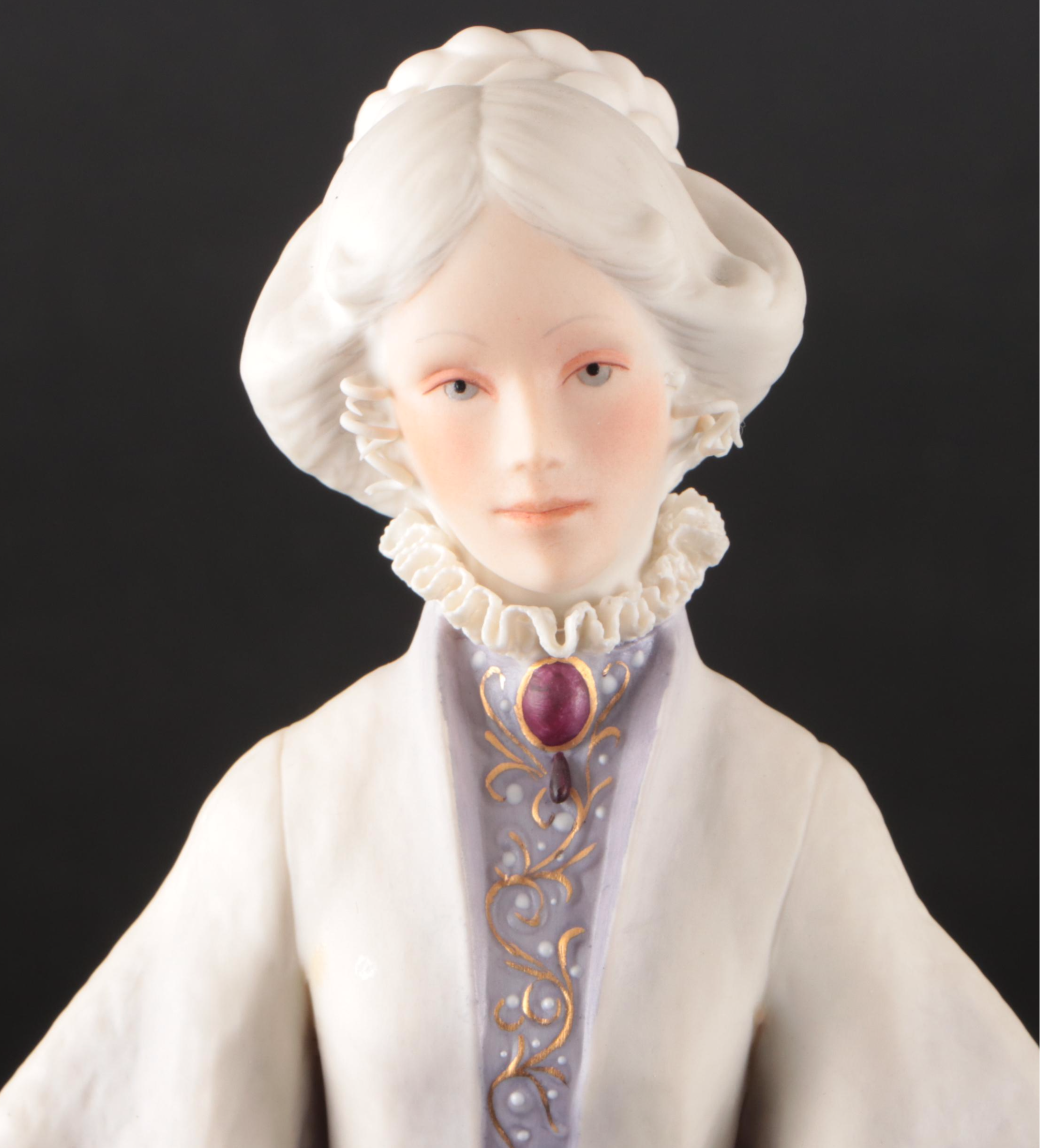 Cybis "Portia" Bisque Porcelain Figure in Glass Display Case