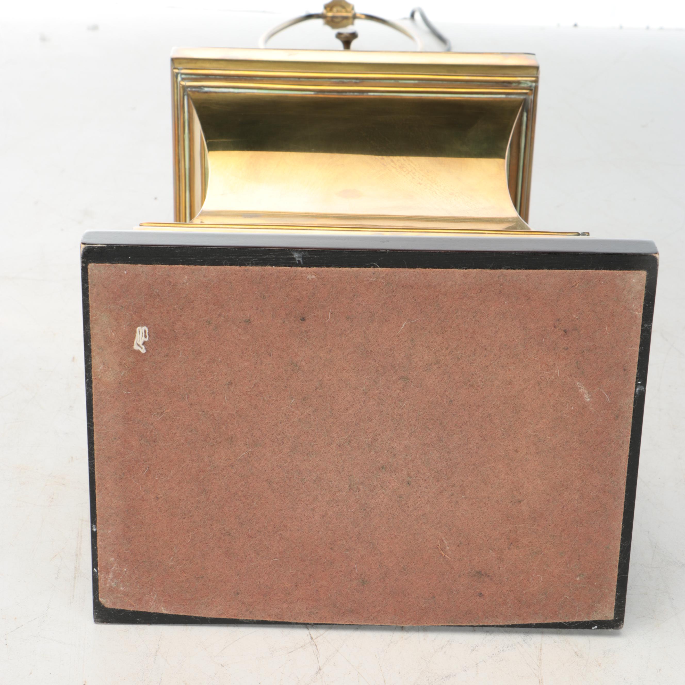 Wildwood Lamps Brass Canister Style Lamp with Shirred Fabric Shade