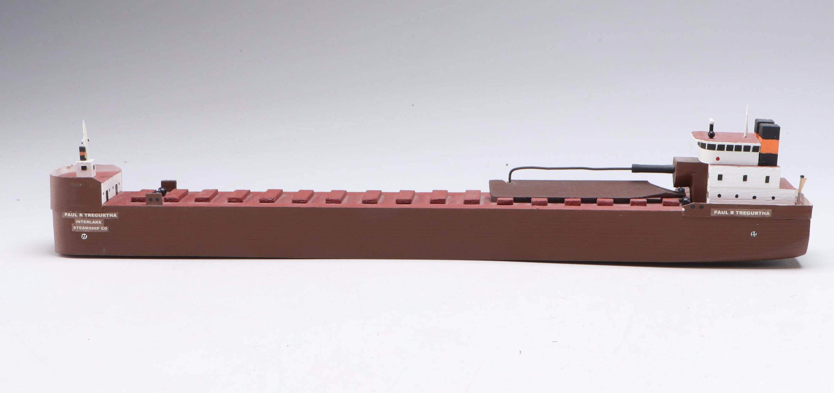 Paul R. Tregurtha Handcrafted Wooden Bulk Carrier Freighter