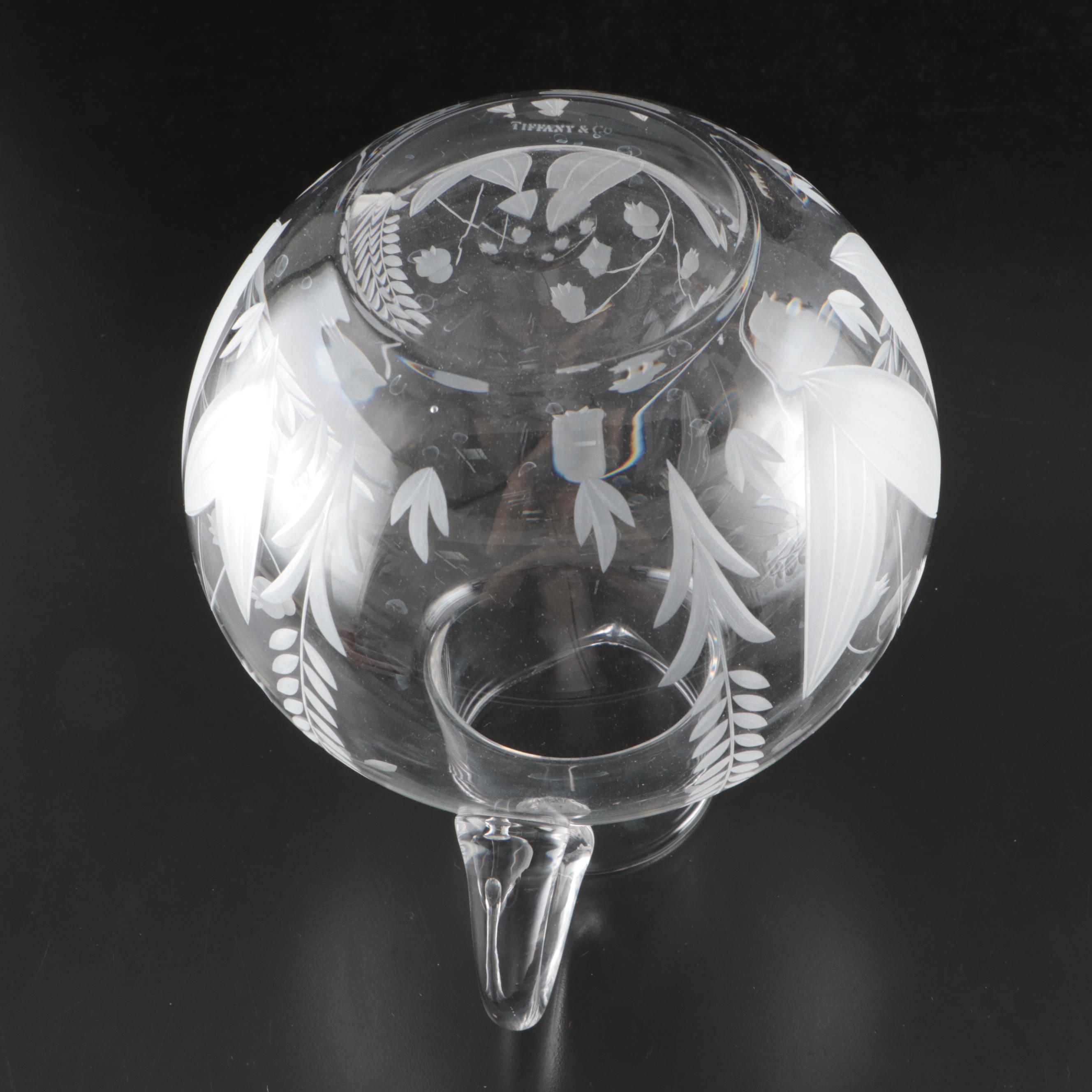 Tiffany & Co. "Lily of the Valley" Etched Glass Pitcher, 1992–2018