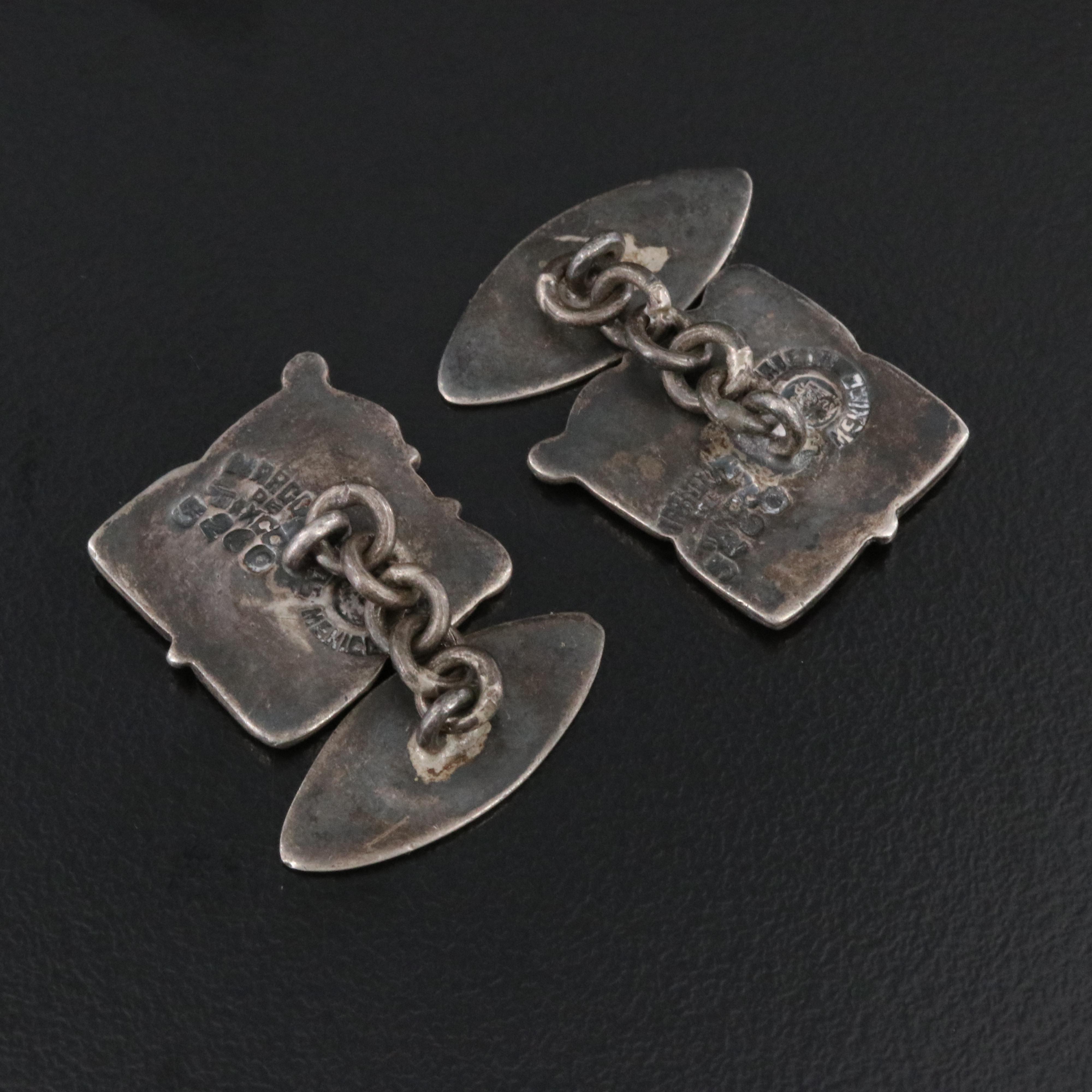 Mexican Margot de Taxco Sterling Cufflinks