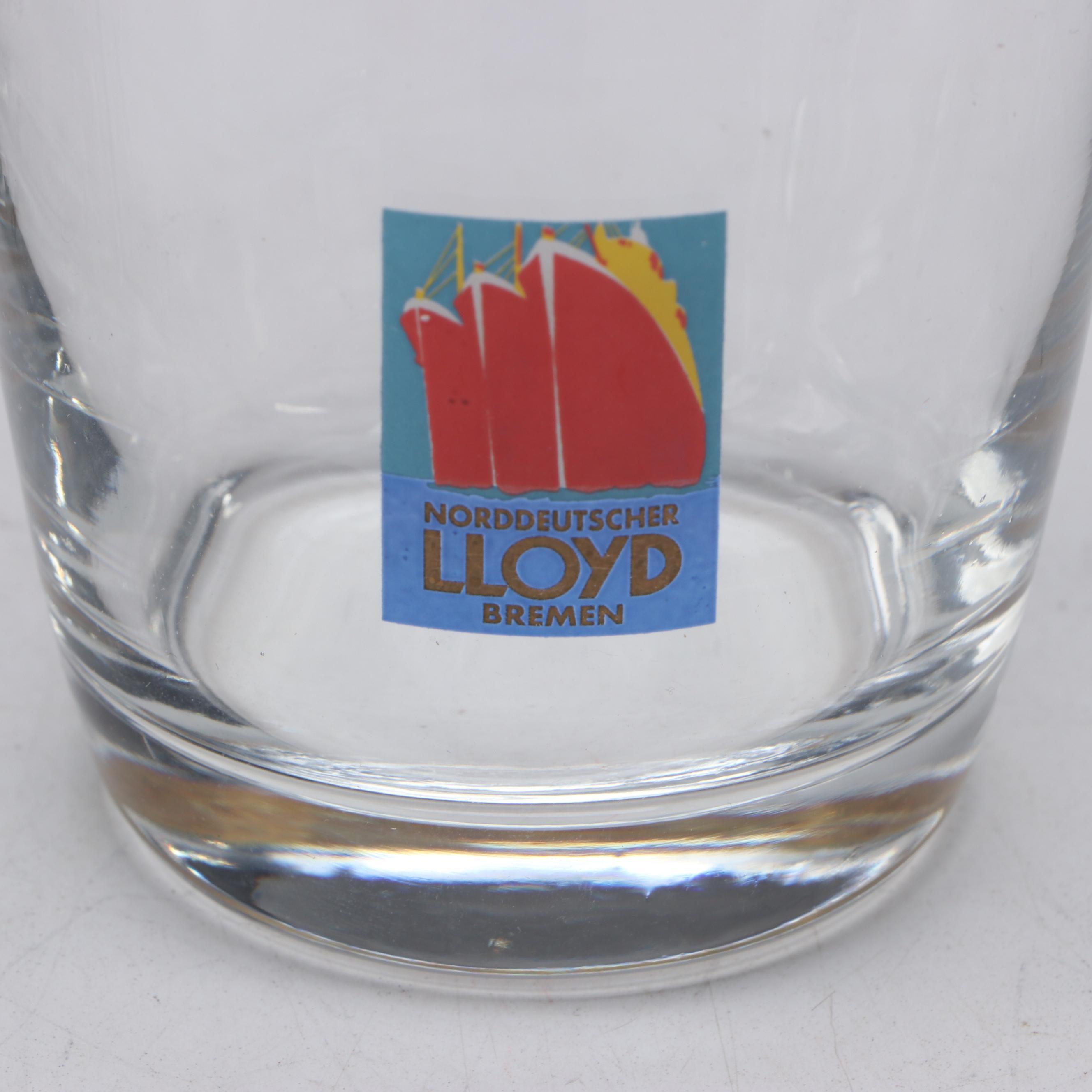 S.S. United States Decanter with Other Ocean Liner Old Fashioned Glasses