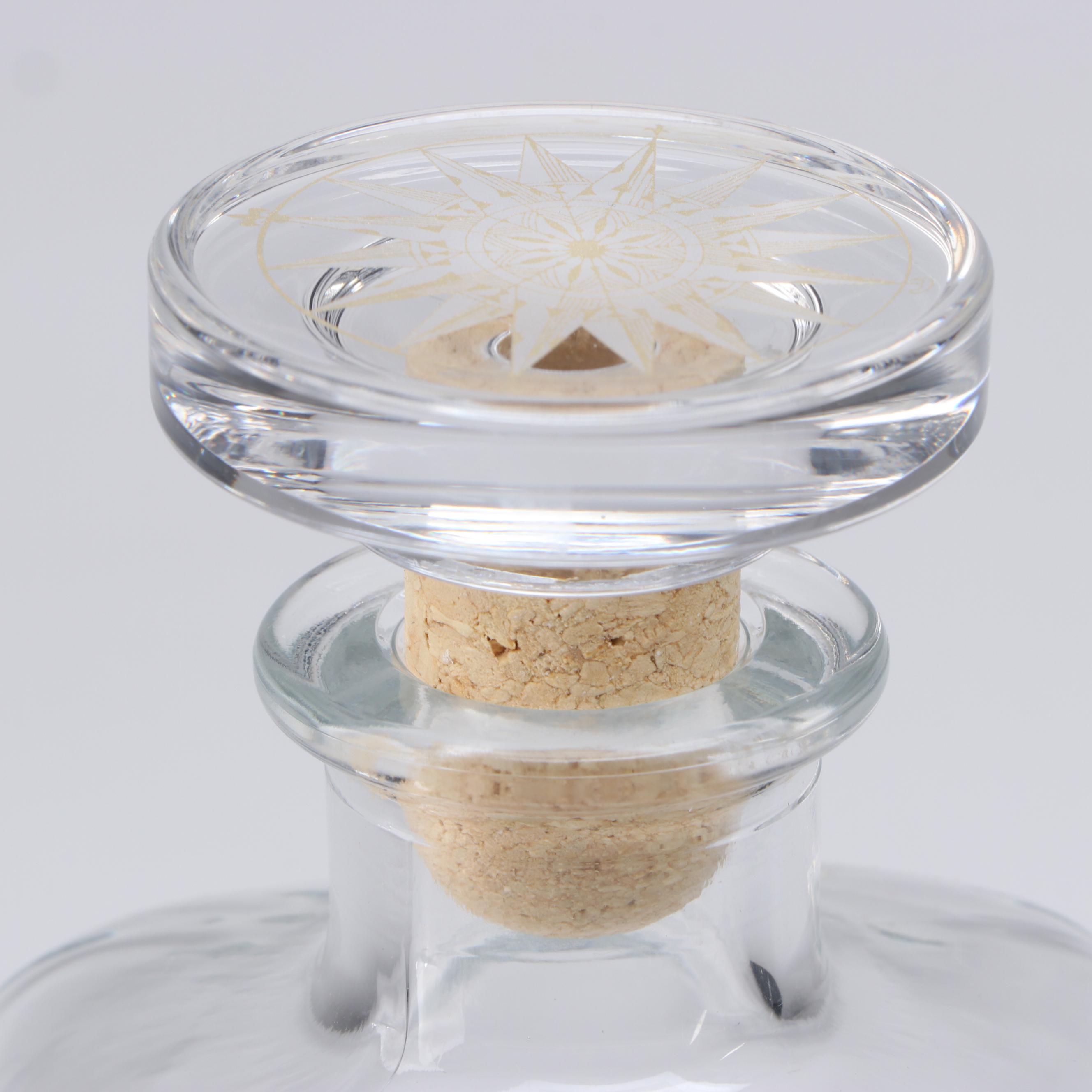 S.S. United States Decanter with Other Ocean Liner Old Fashioned Glasses