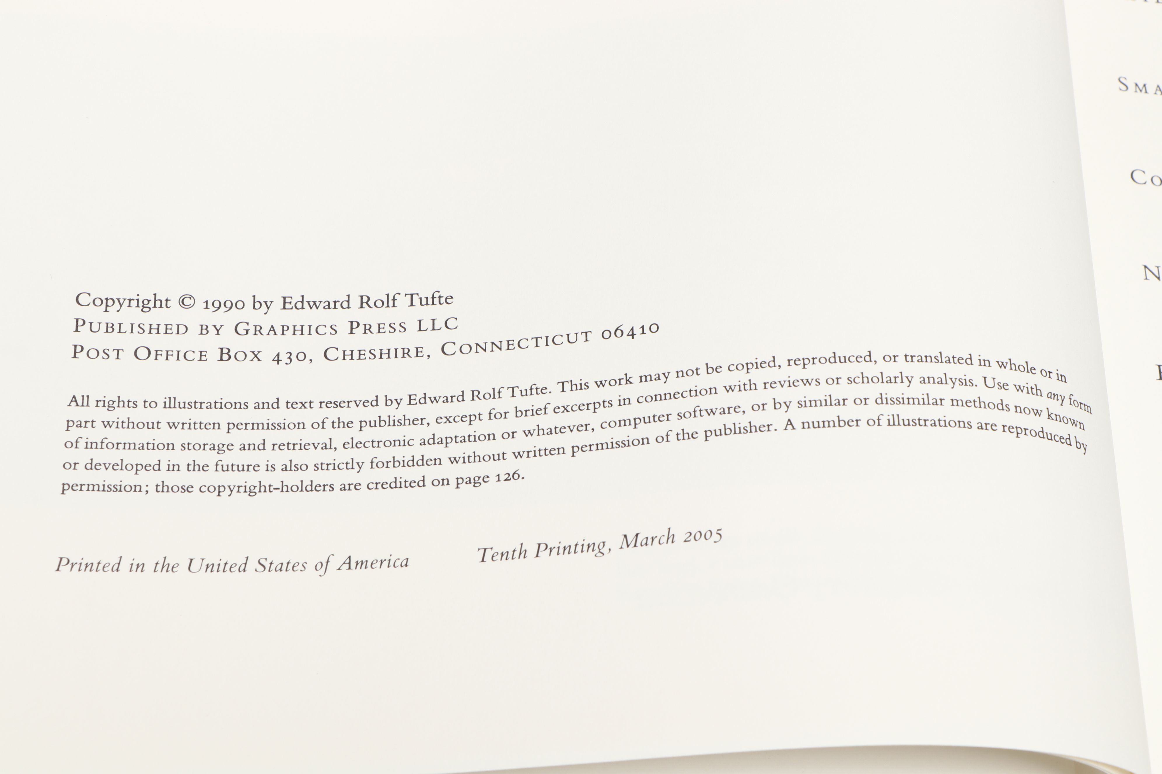 "Envisioning Information" with More Books by Edward R. Tufte