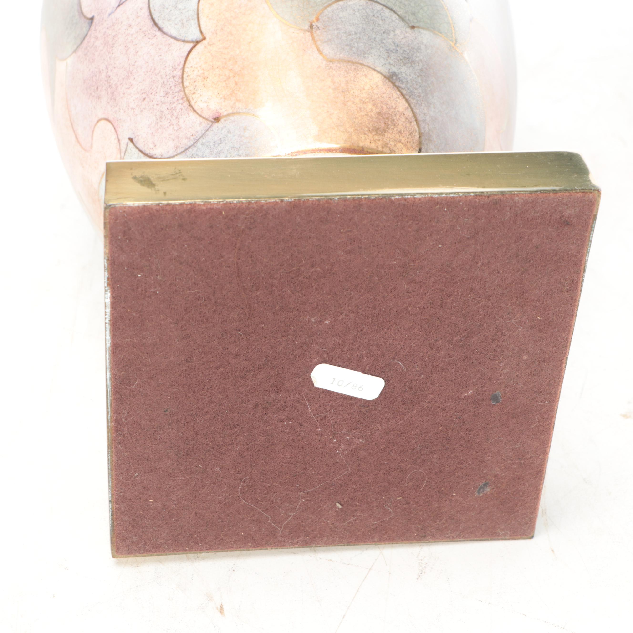 Frederick Cooper Multicolor Pastel Ceramic and Brass Table Lamp