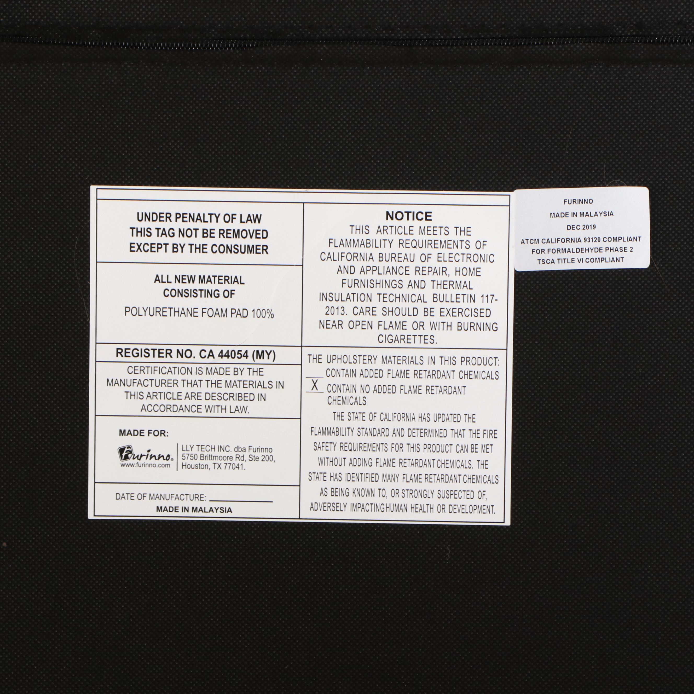 Furinno Contemporary Upholstered Bed Frame