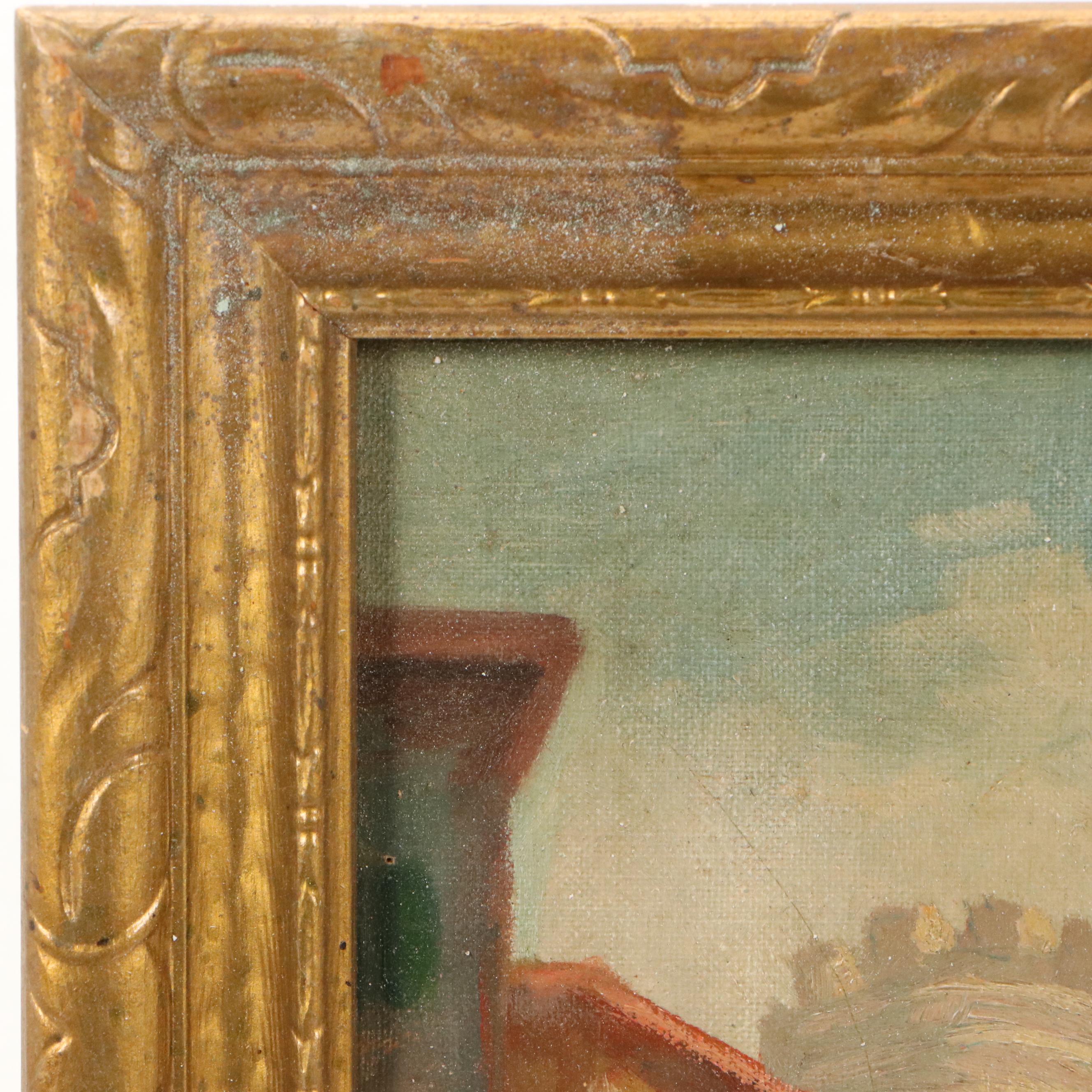 A.D. Harmon Oil Painting of Street Scene in Fes, Morocco