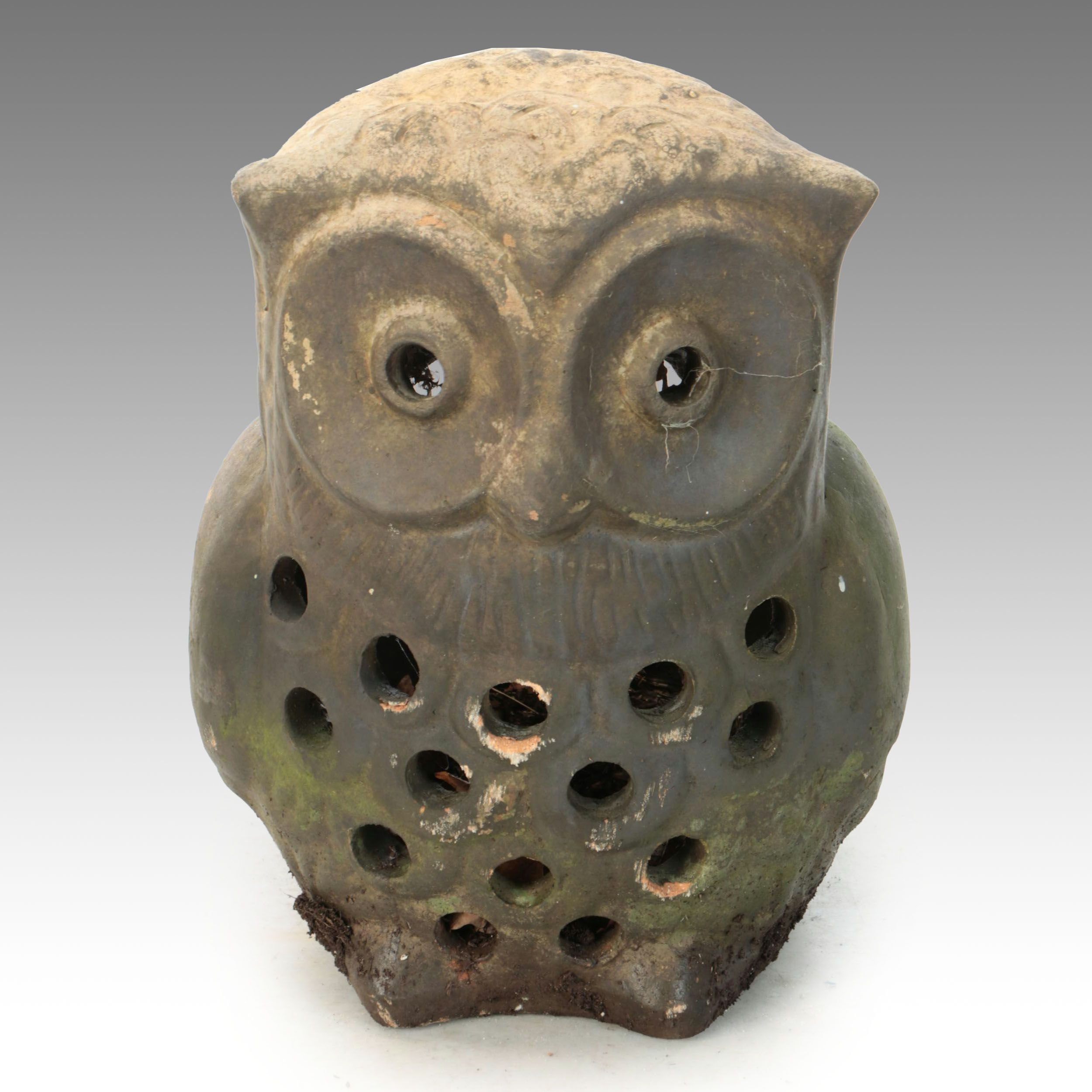 Terracotta Owl Luminary or Planter