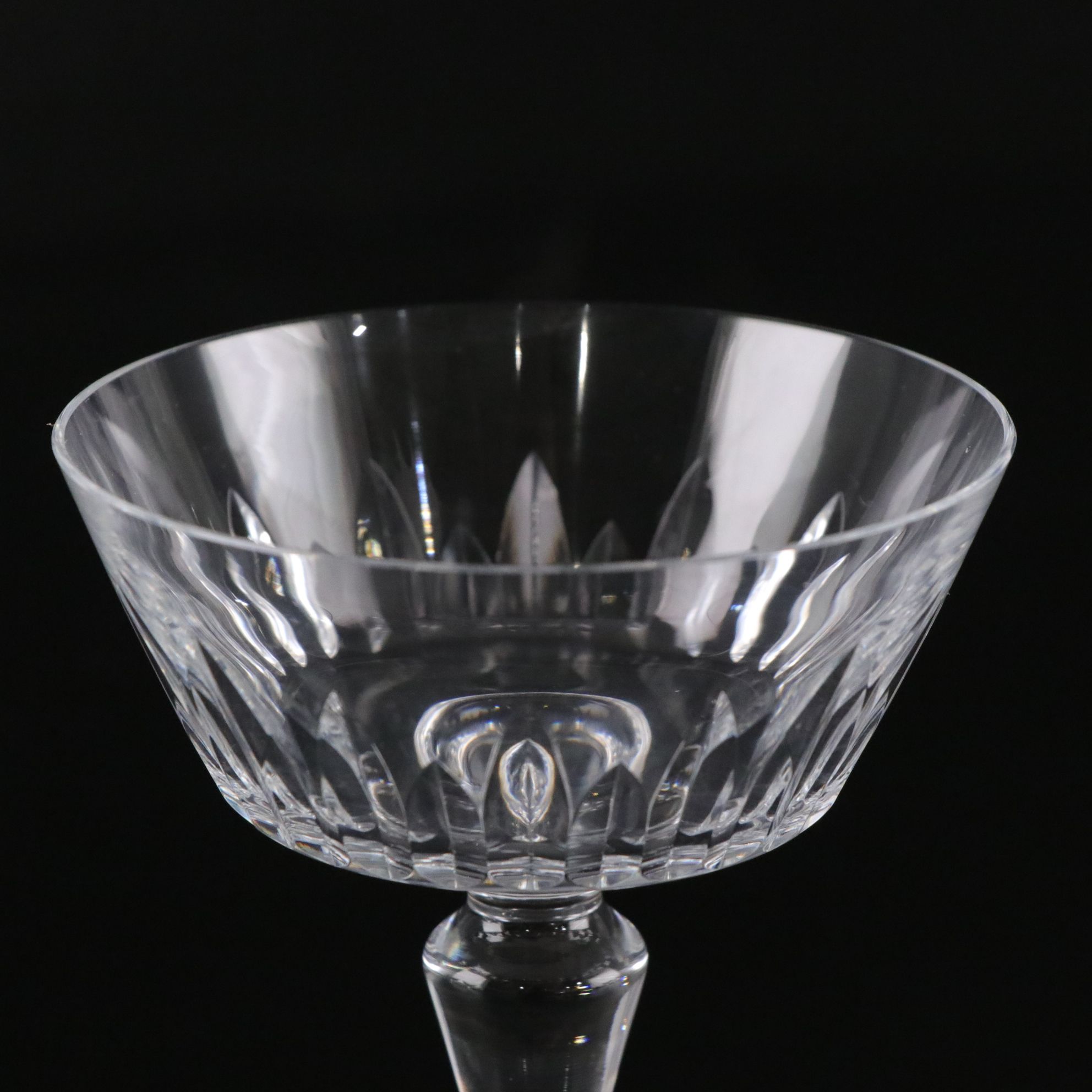 Baccarat "Biarritz" Cut Crystal Champagne Coupes