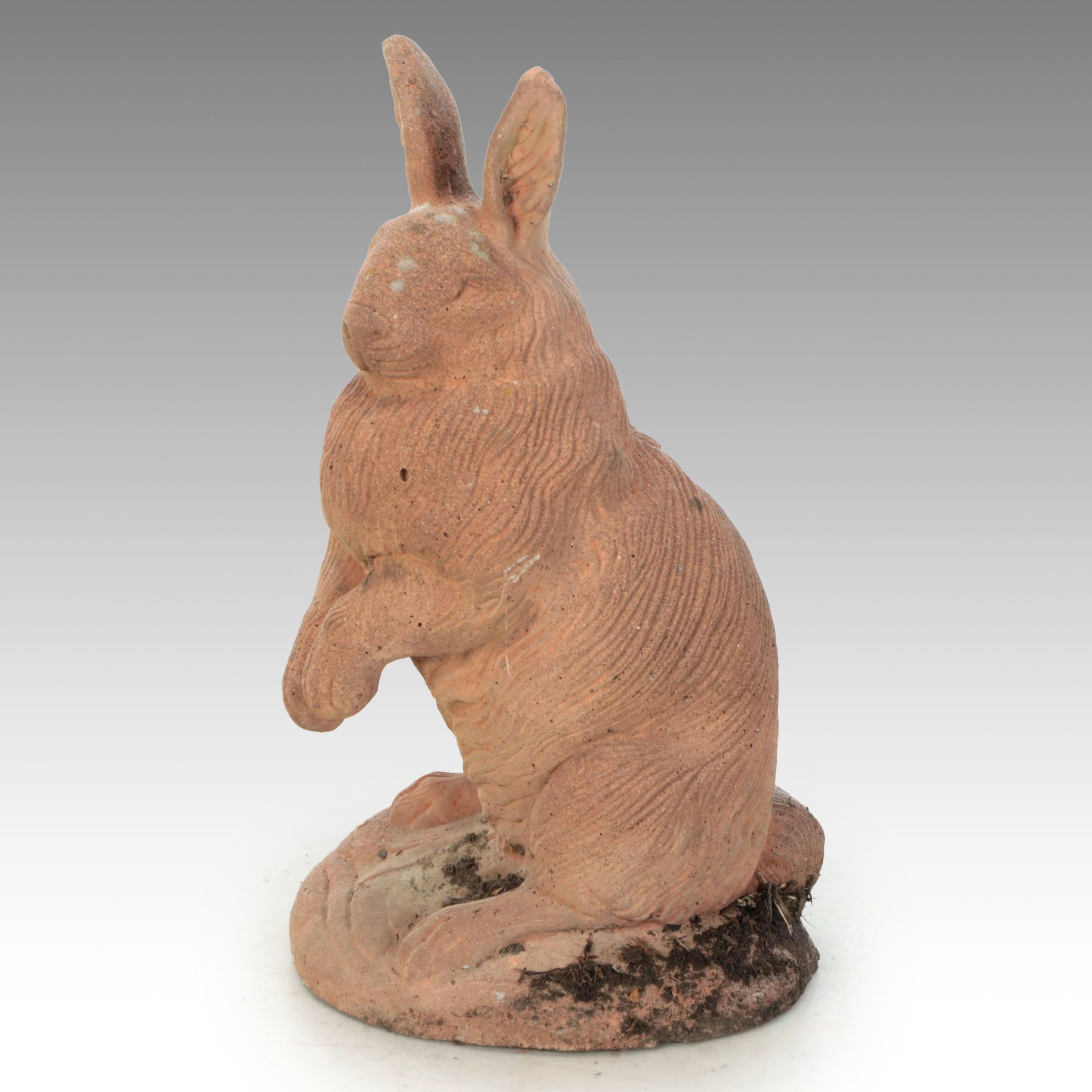 Terracotta Rabbit Garden Statue