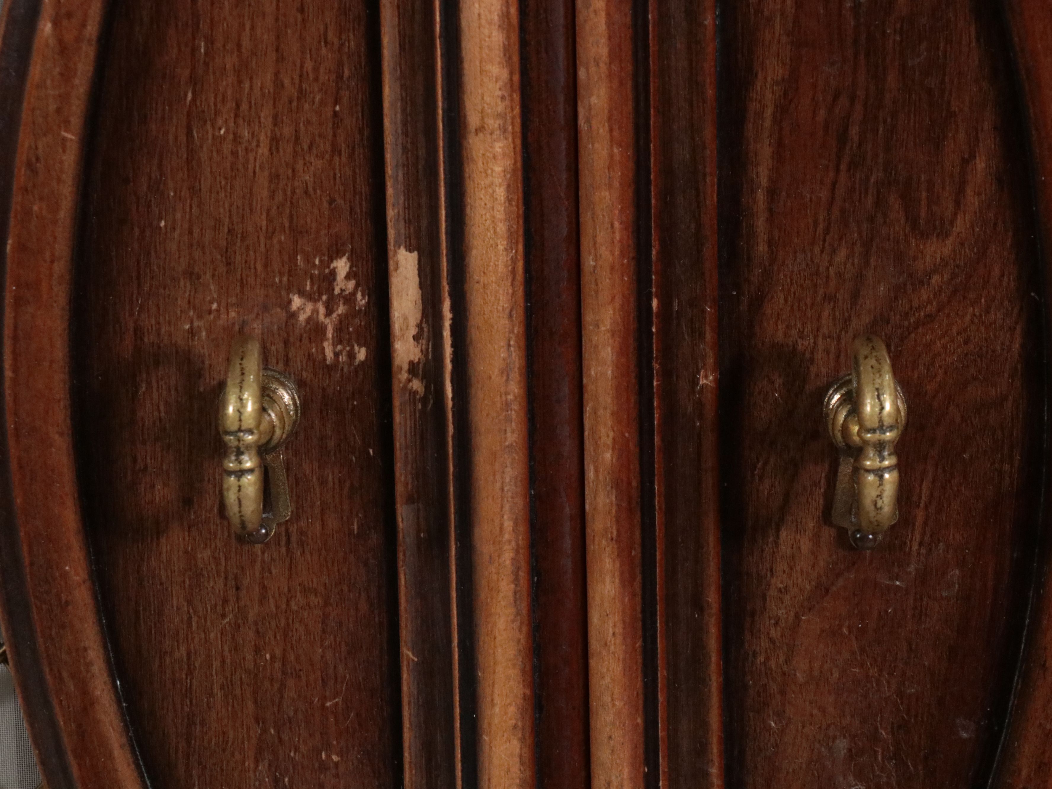 Louis XV Style Cherry Three-Piece Armoire/Dressing Table