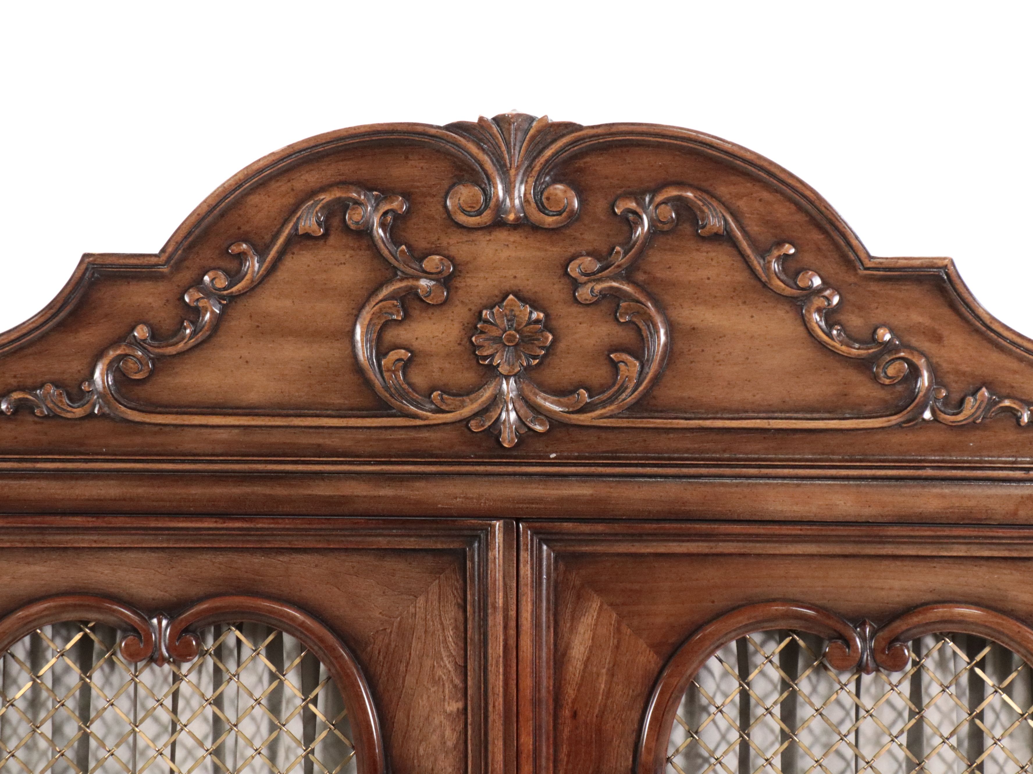 Louis XV Style Cherry Three-Piece Armoire/Dressing Table