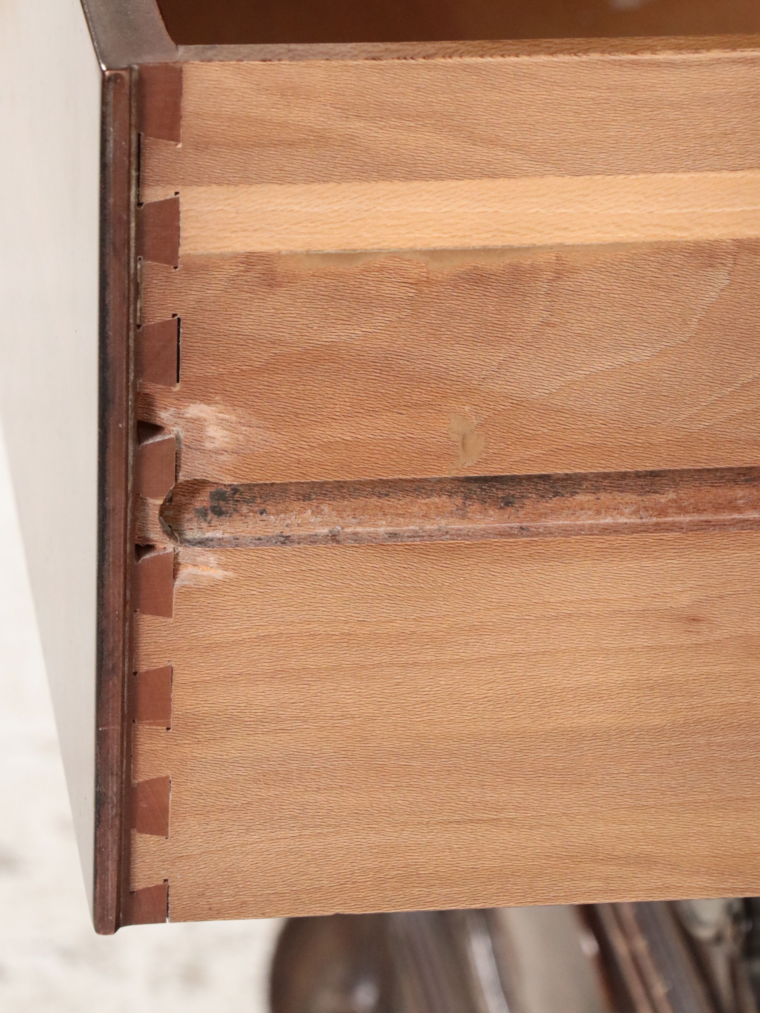 Louis XV Style Cherry Three-Piece Armoire/Dressing Table