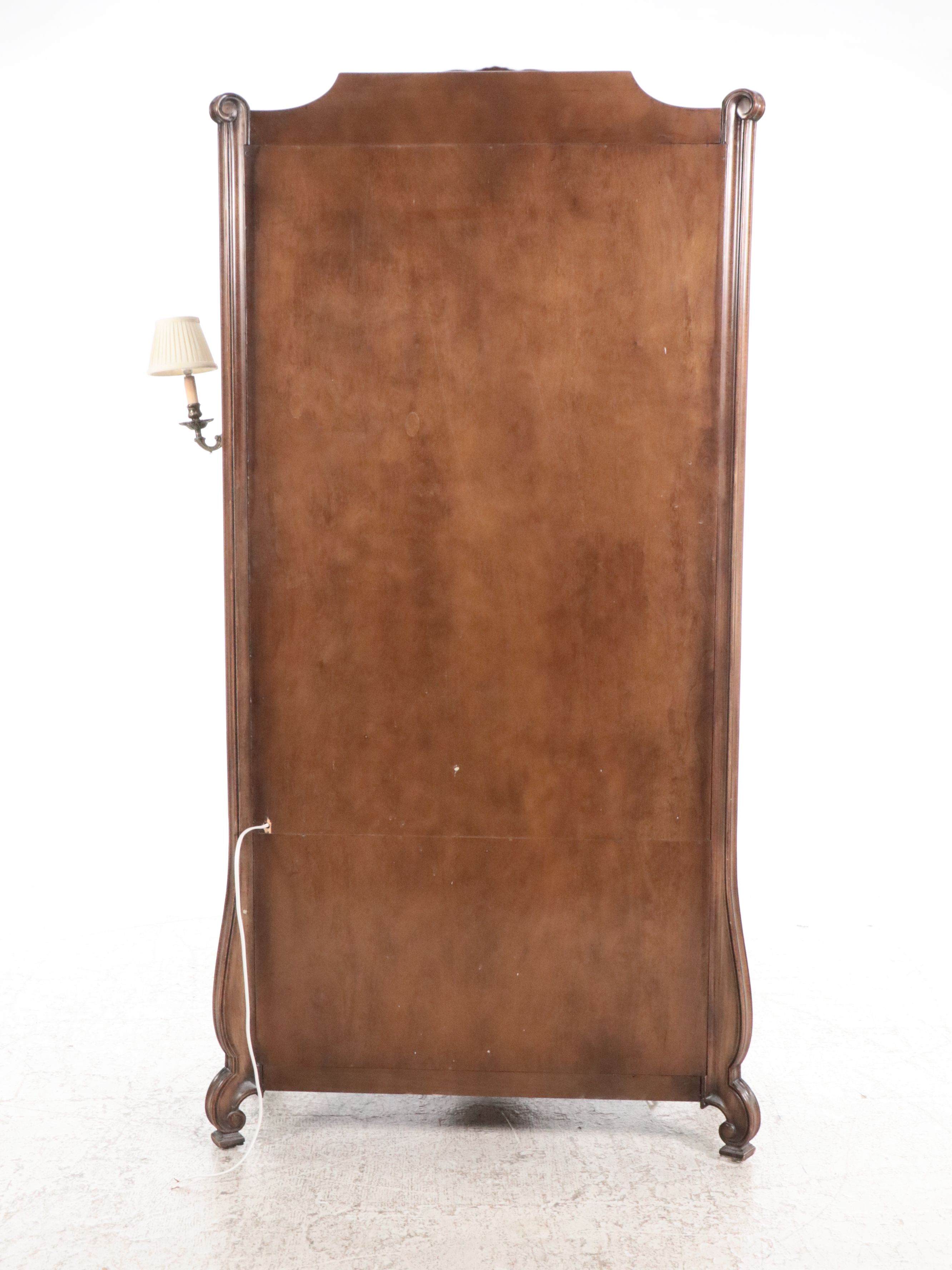 Louis XV Style Cherry Three-Piece Armoire/Dressing Table