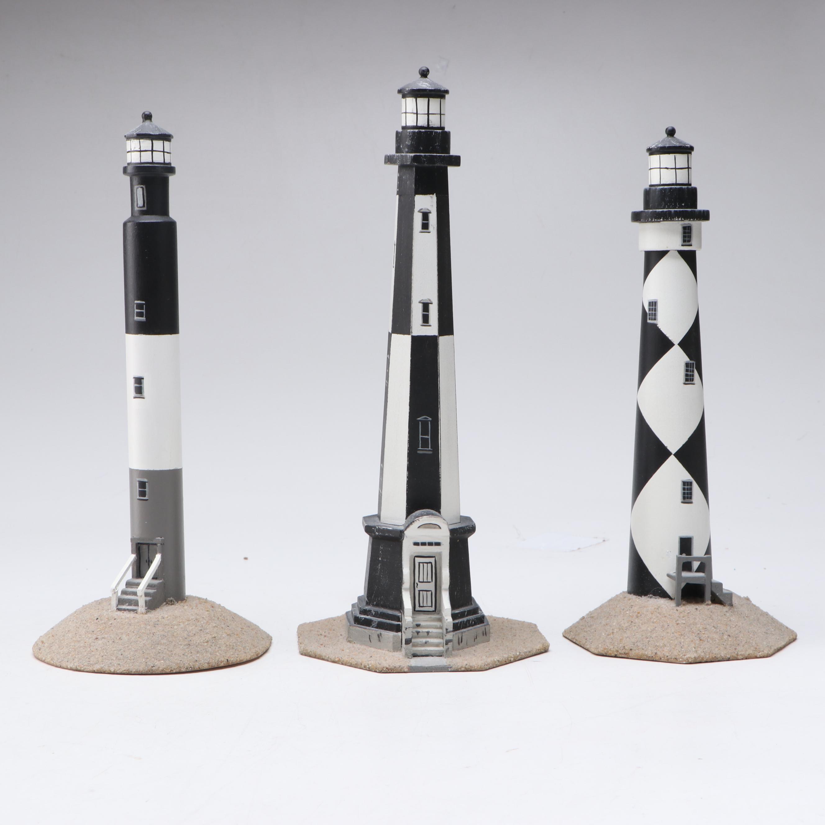 C. Henson Country Crafts Wooden Lighthouses