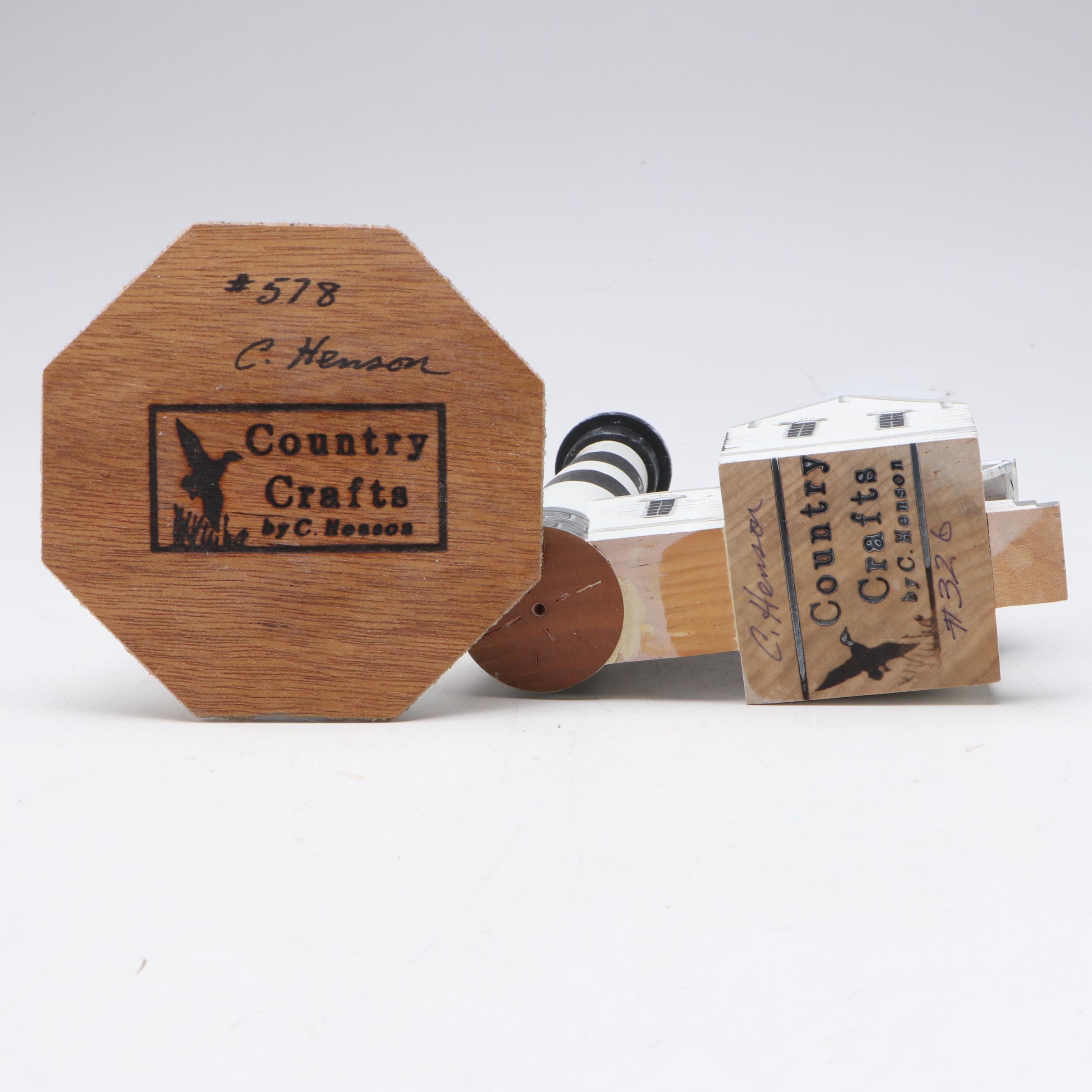 C. Henson Country Crafts Wooden Lighthouses